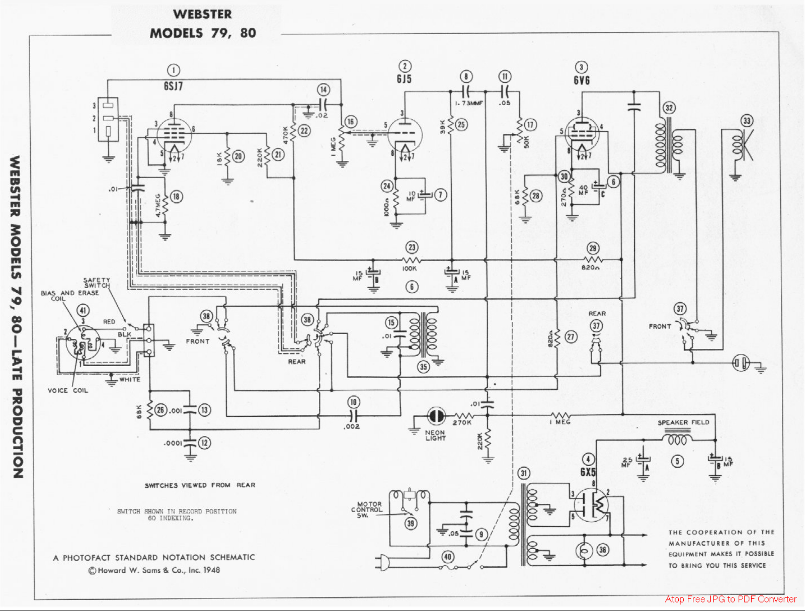 Webster 79, 80 Diagram - ManualMachine.com