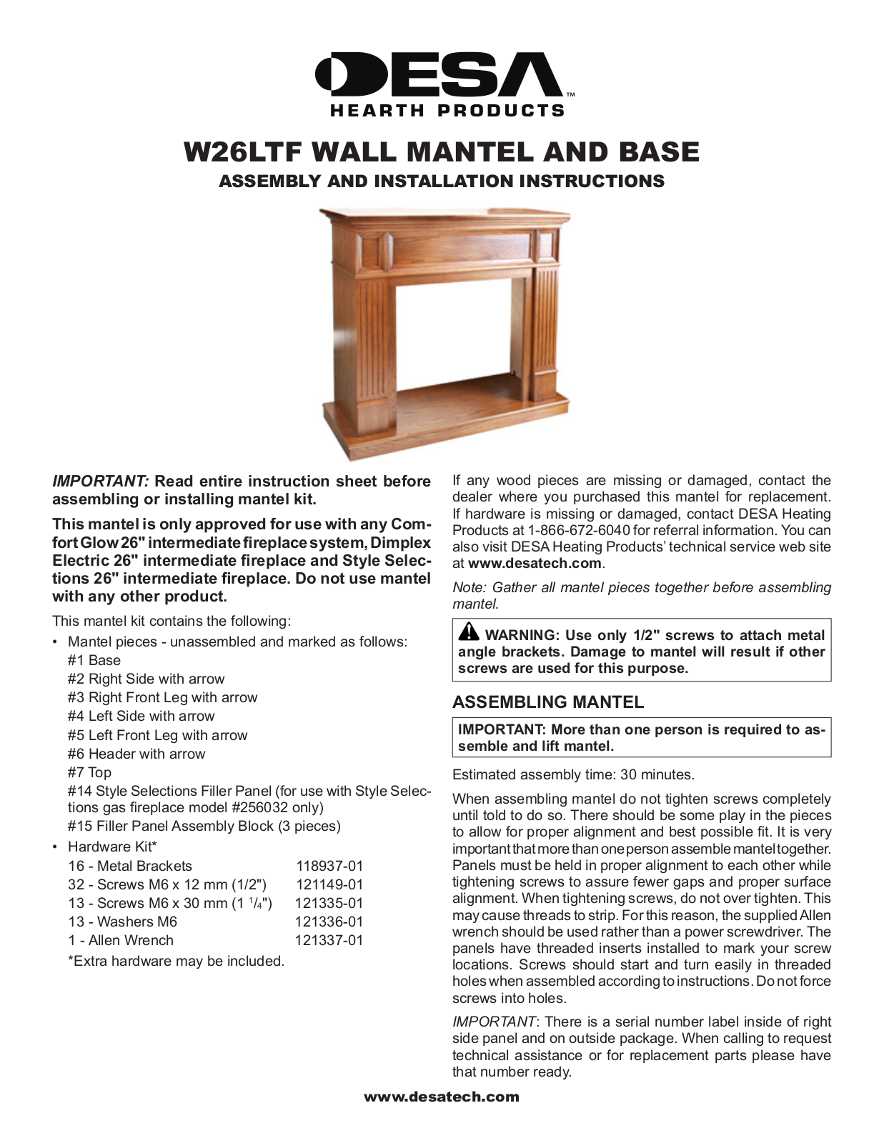 FMI W26LTF User Manual