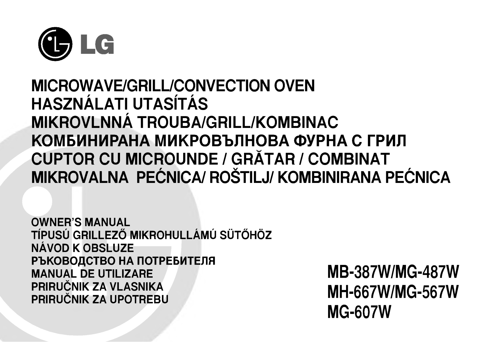 Lg MG-607W, MG-567W, MH-667W, MB-387W, MG-487W User Manual