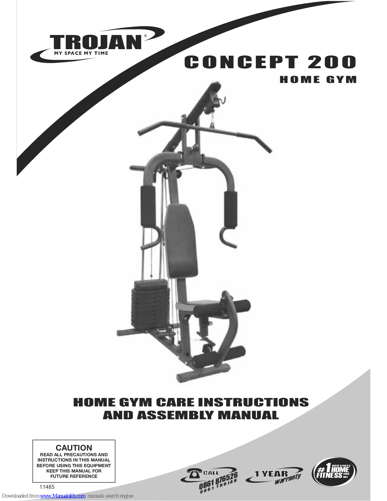 Trojan CONCEPT 200 Care Instructions And Assembly Manual