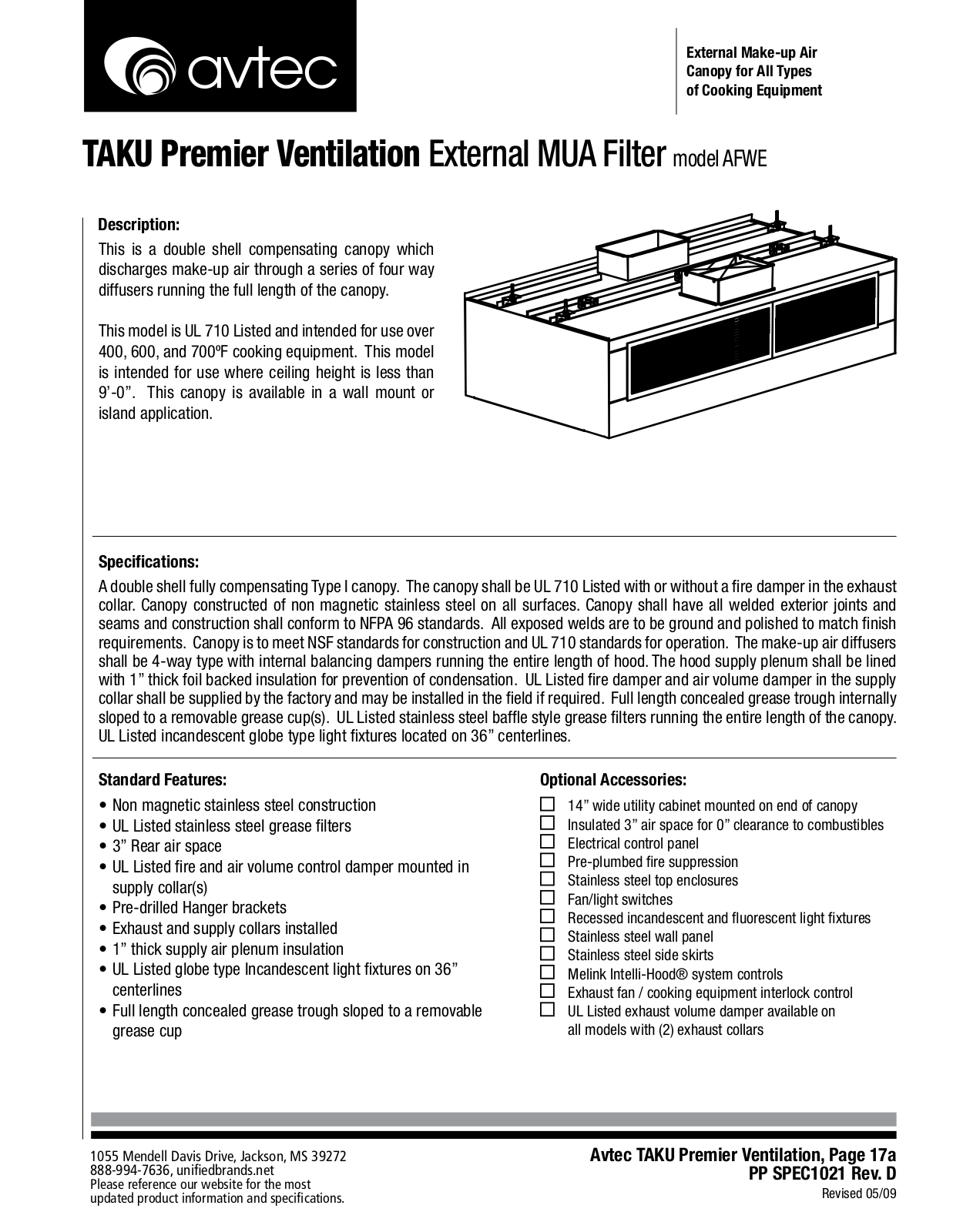 Avtec AFWE User Manual