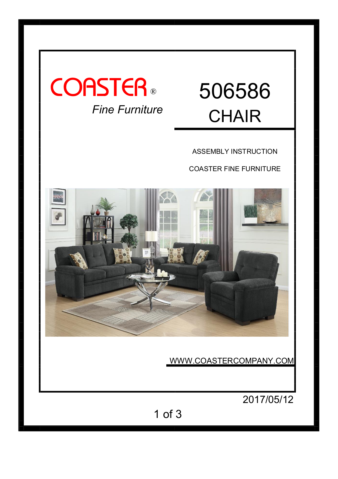 Coaster 506586 Assembly Guide - ManualMachine.com