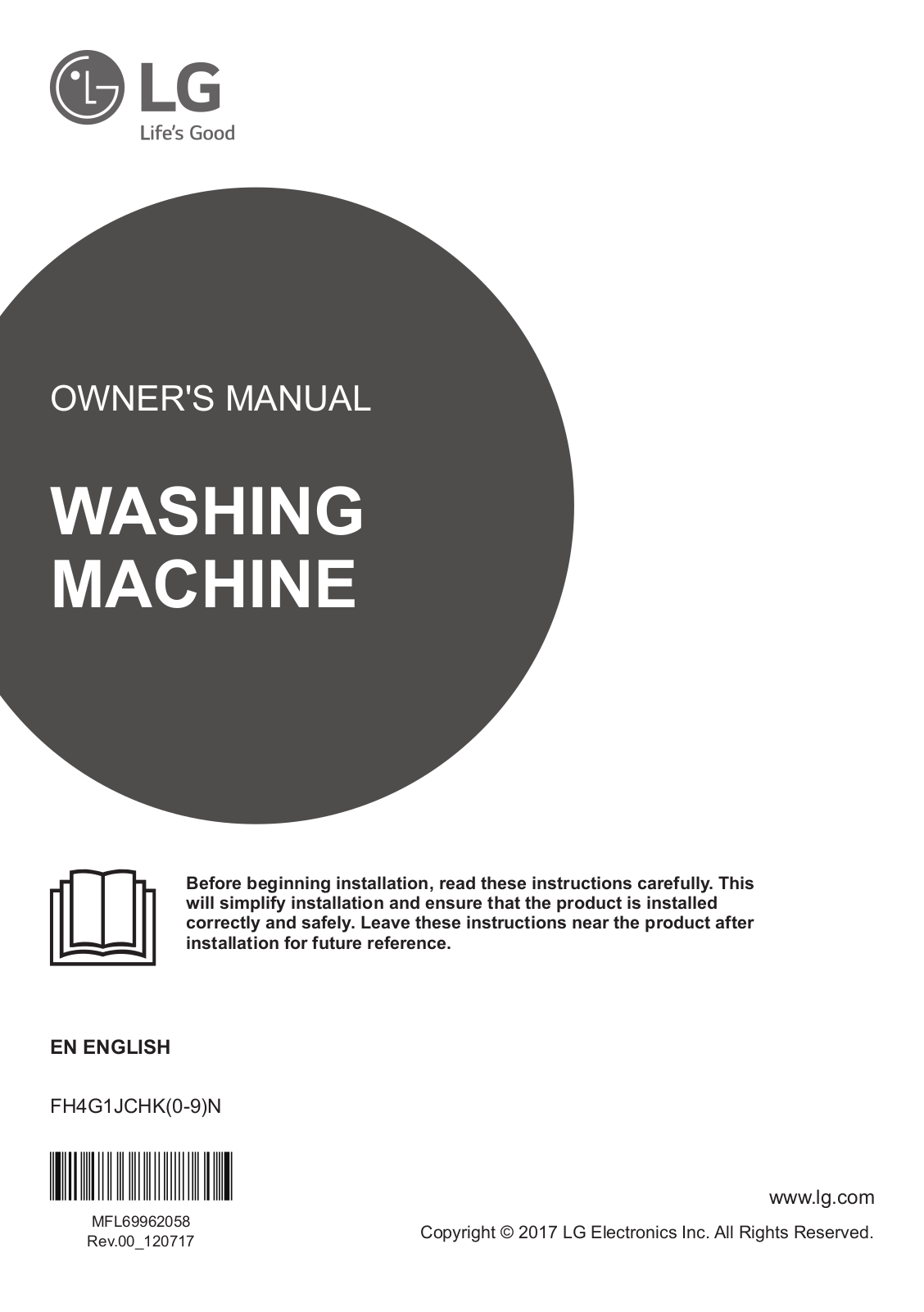 LG FH4G1JCHK6N Owner’s Manual