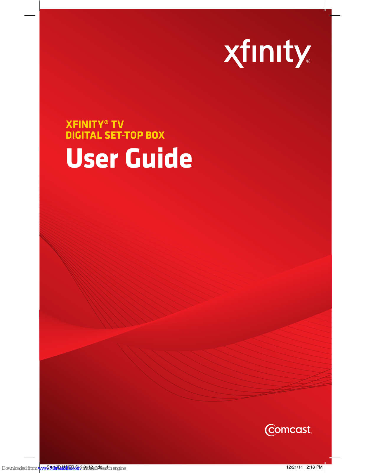Comcast DIGITAL SET-TOP BOX, XFINITY TV User Manual - ManualMachine.com