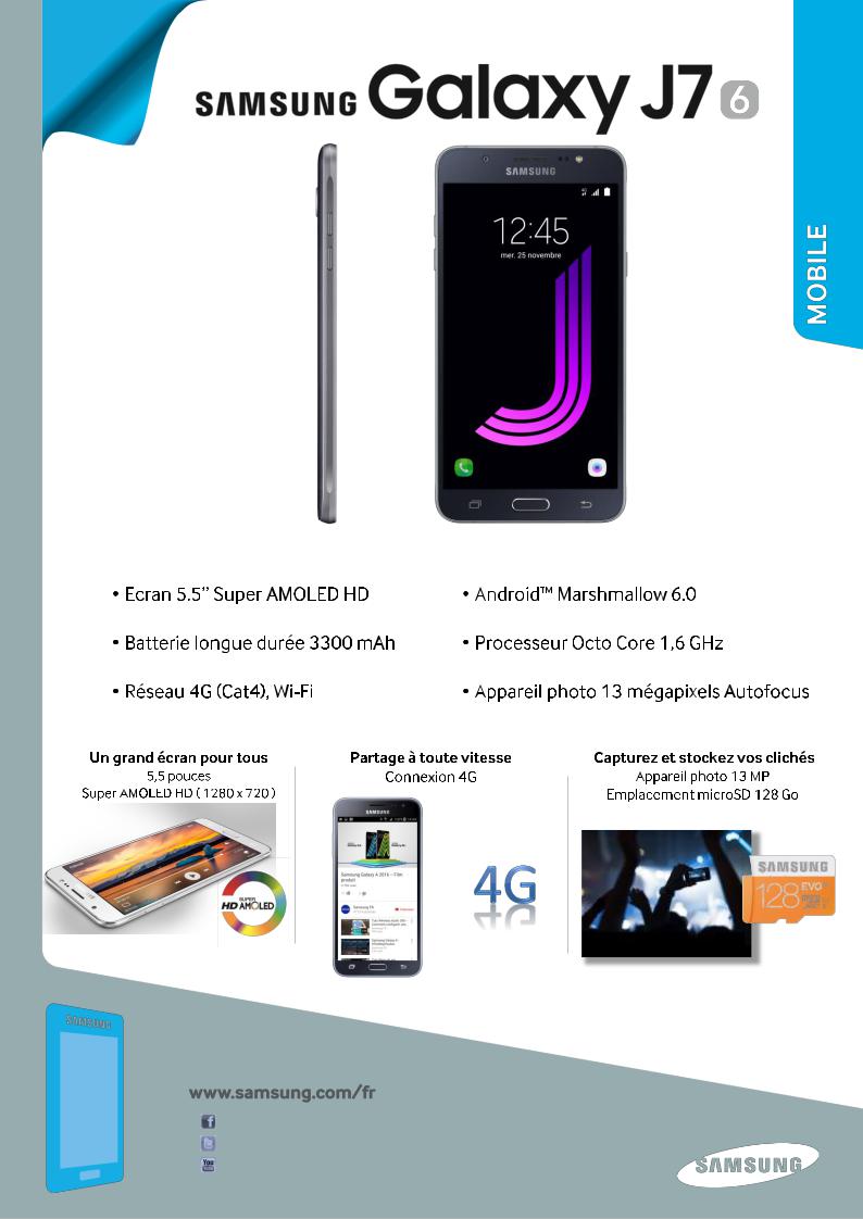 Samsung J710FN Product sheet