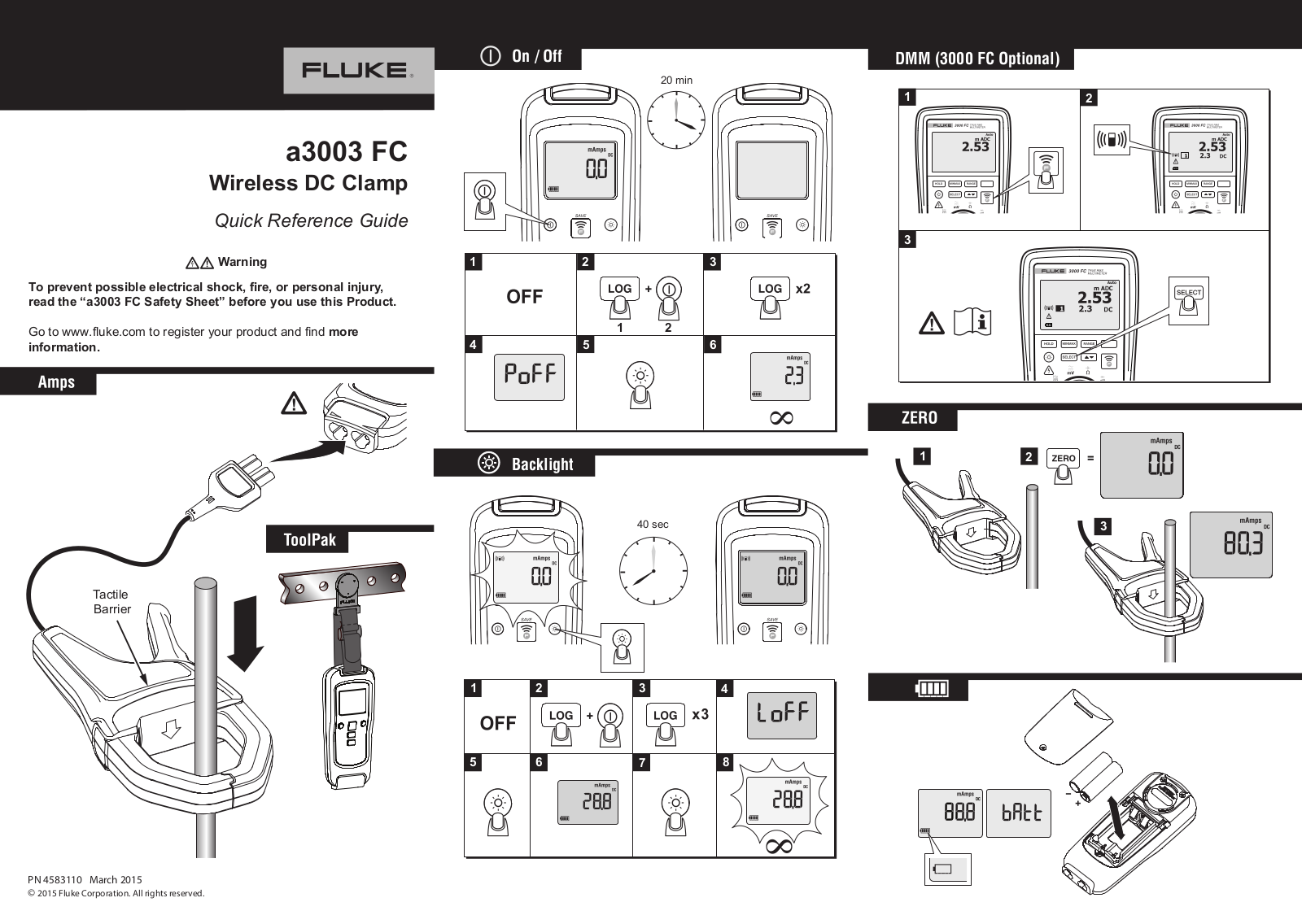 Fluke A3003-FC Operating Manual