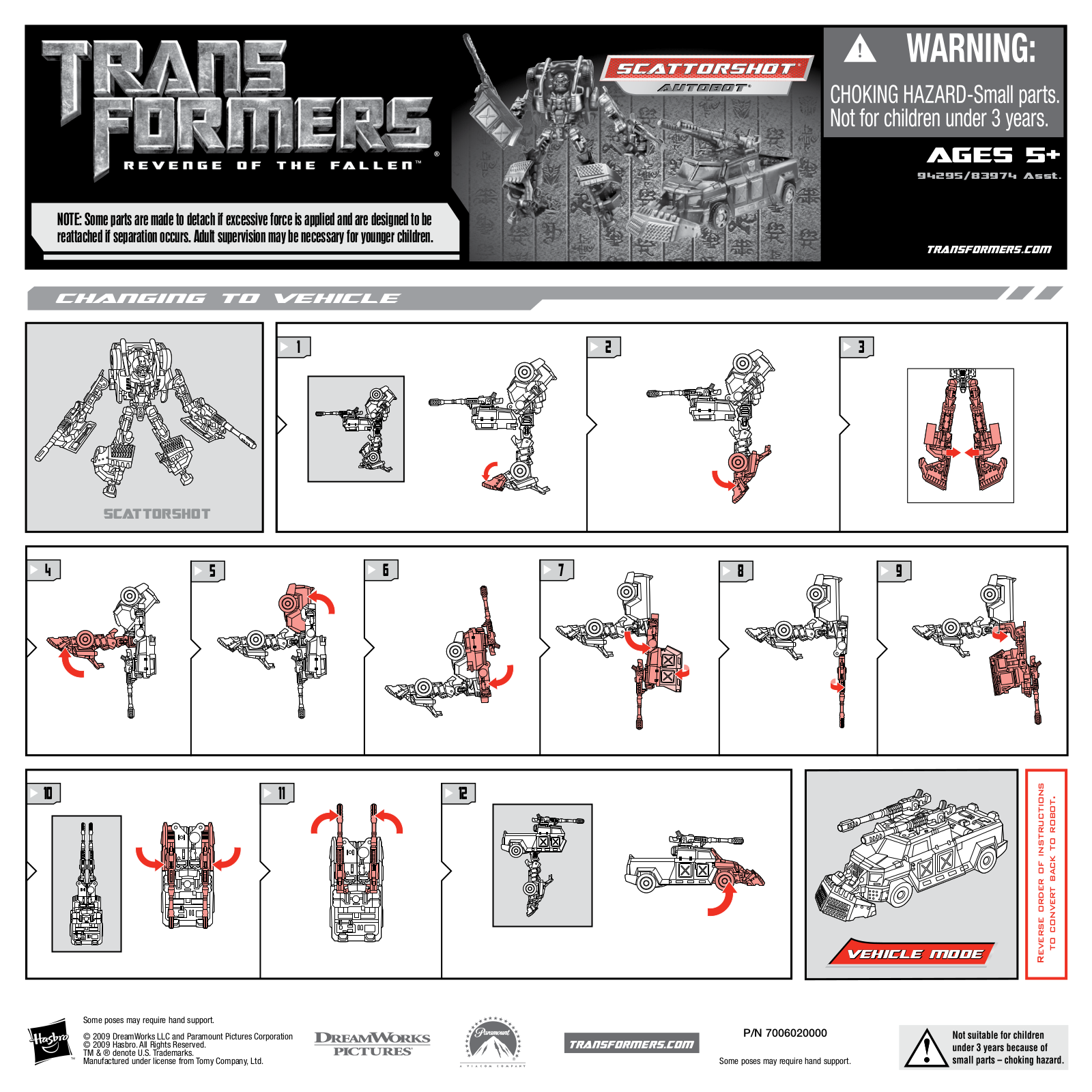 Hasbro TRANSFORMERS SCATTORSHOT User Manual