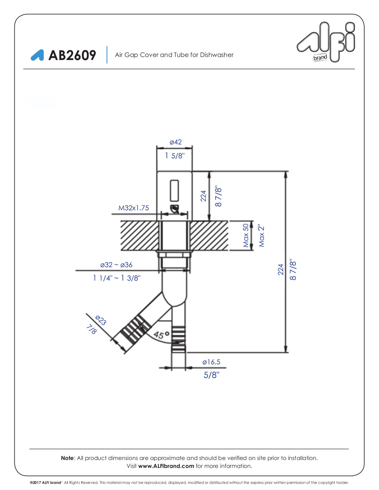 Alfi Brand NBT10100 Specifications - ManualMachine.com