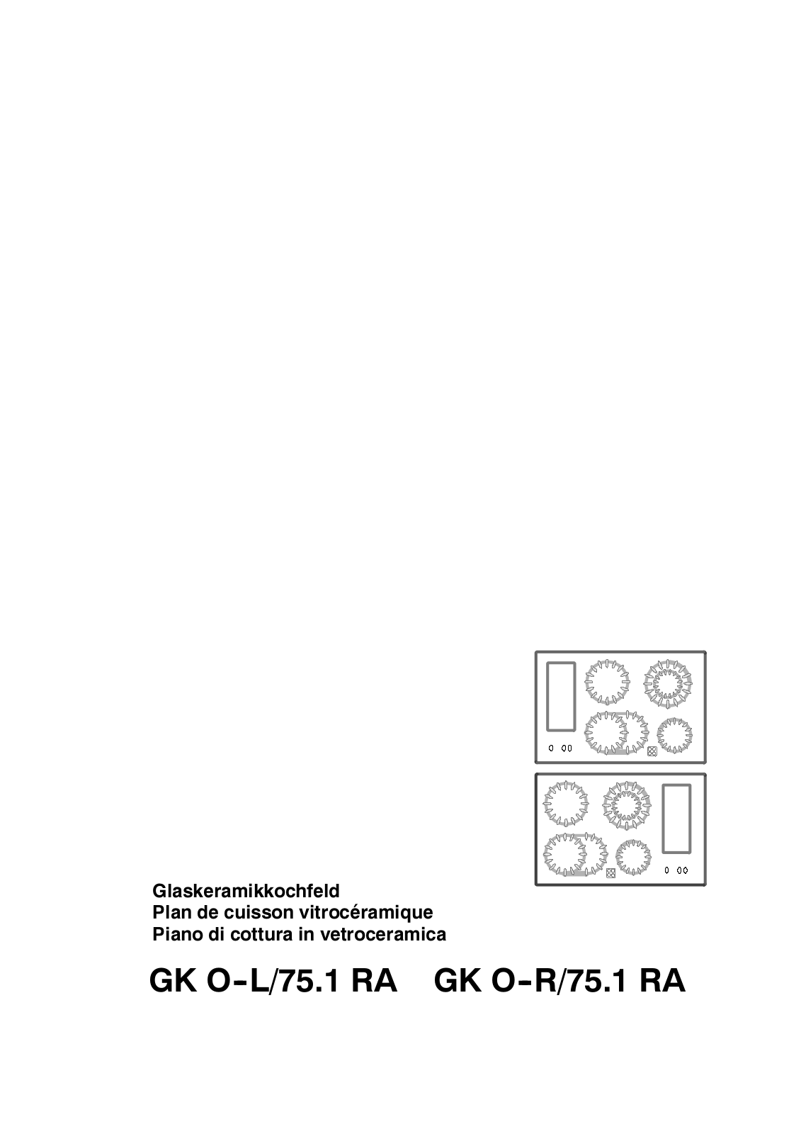 Therma GKO-R/75.1RA, GKO-L/75.1RC Operating Manual