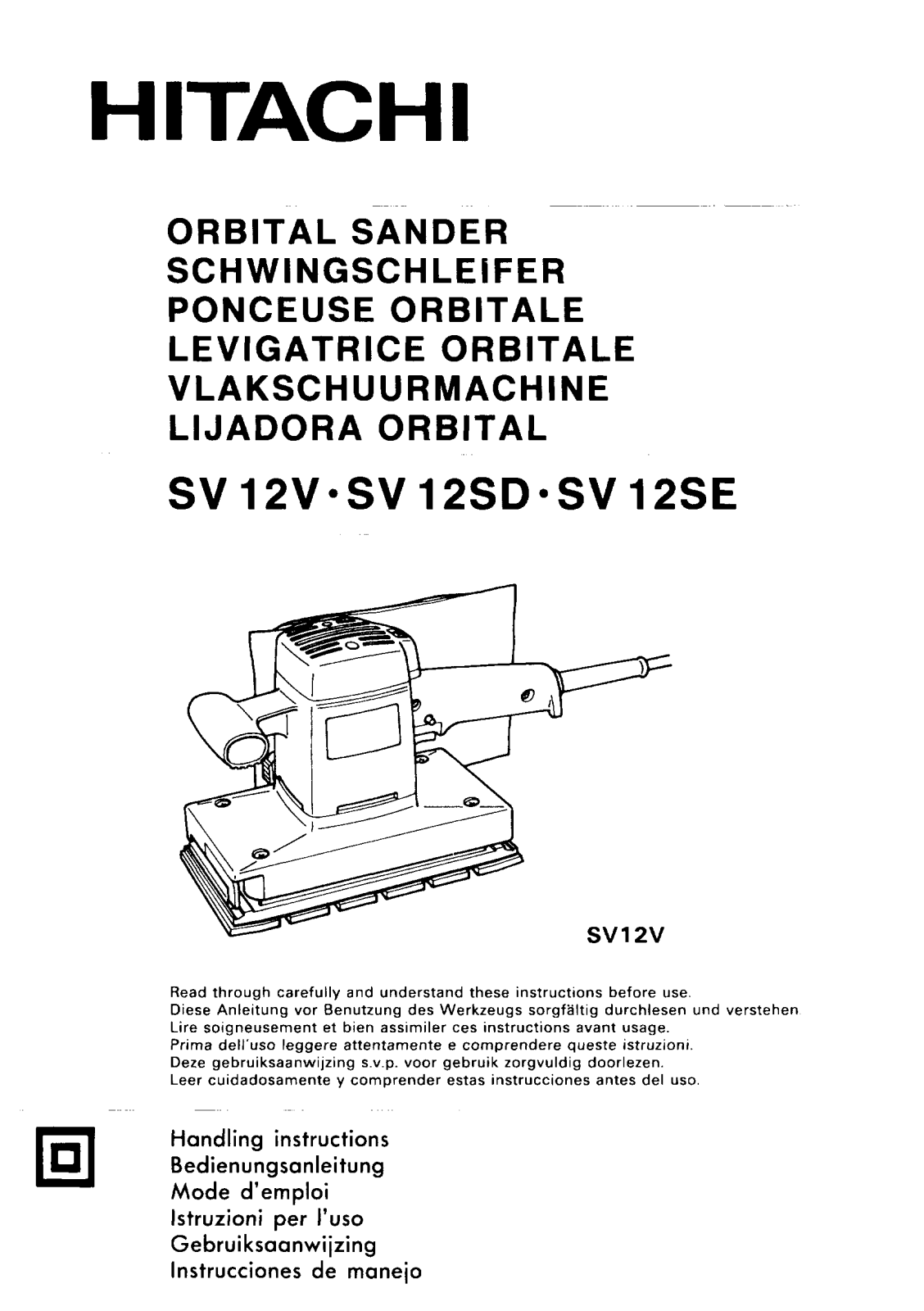 Hitachi sv12v, sv12sd, sv12se User Manual