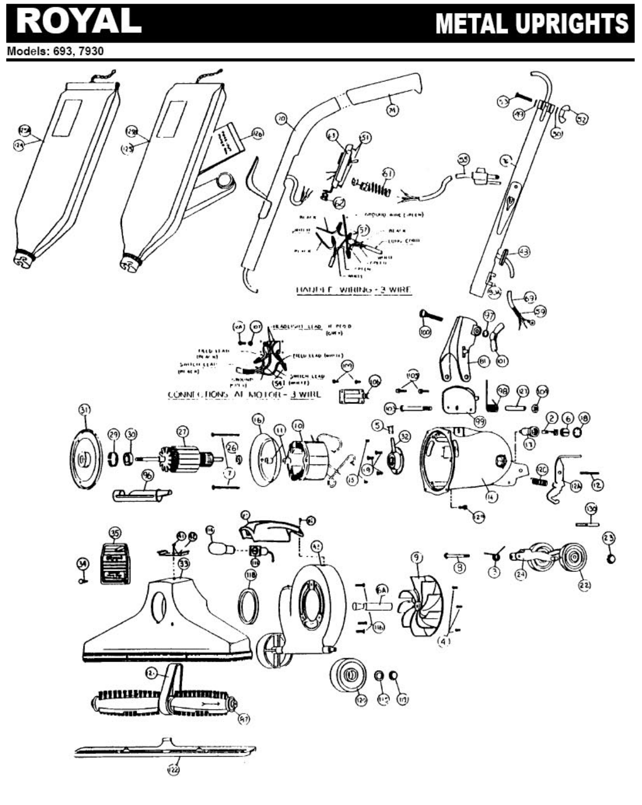 Royal 693 Parts List