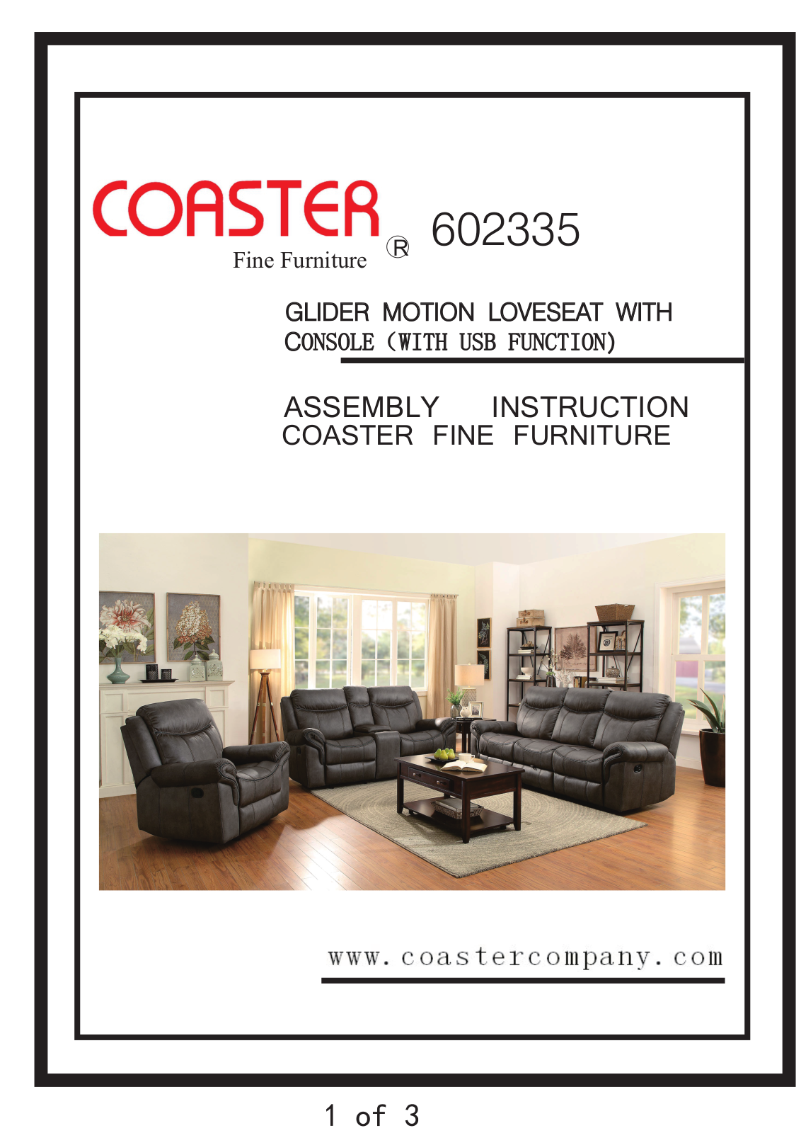 Coaster 602335 Assembly Guide - ManualMachine.com