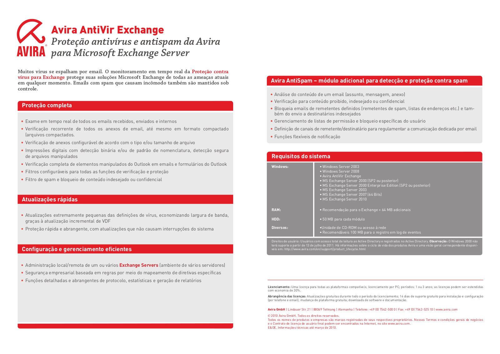 Avira ANTIVIR EXCHANGE User Manual