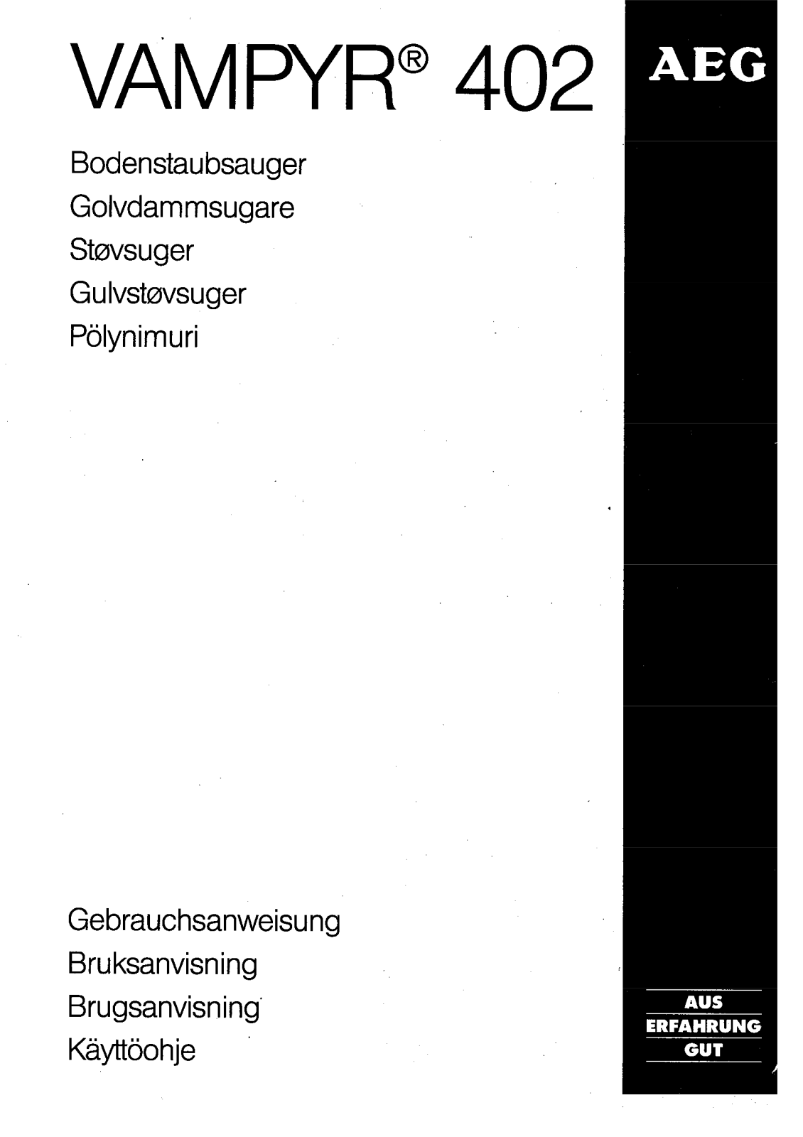 AEG VAMPYR 402 User Manual