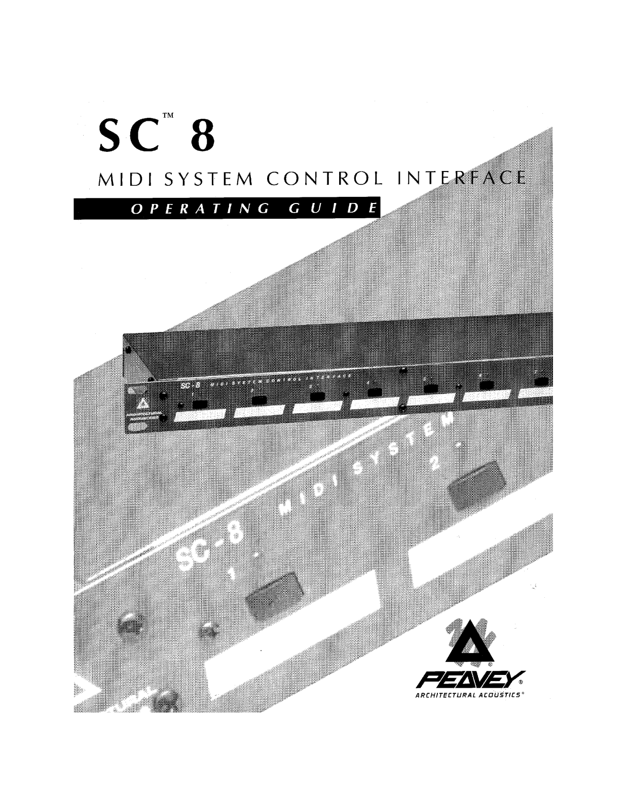 Peavey SC 8 Operating guide