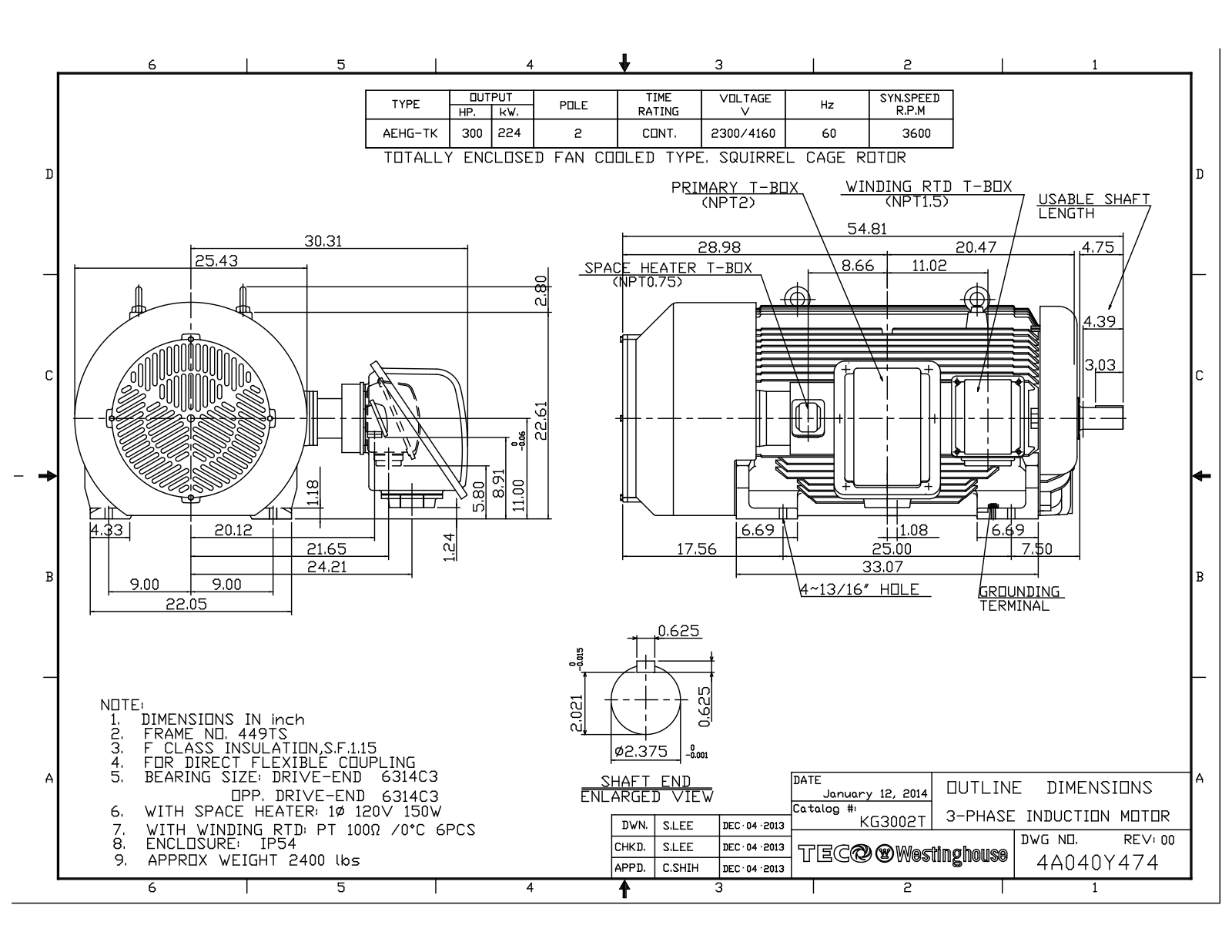 Teco KG3002T Reference Drawing