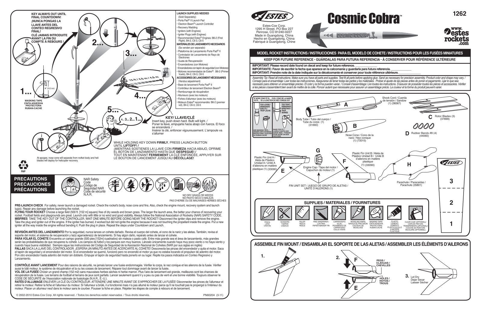 ESTES COSMIC COBRA User Manual