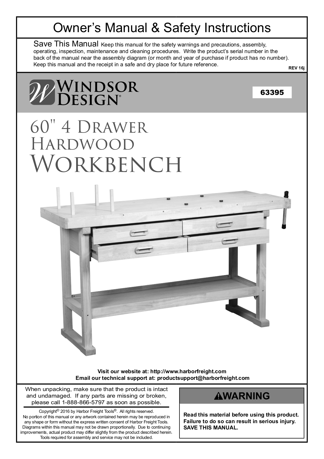 Windsor Design 63395 Owner's Manual & Safety Instructions