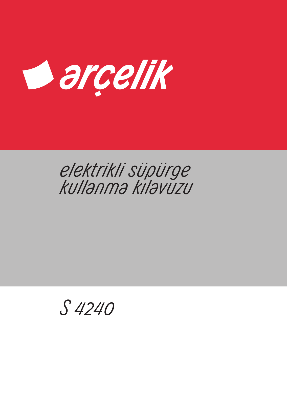 Arçelik S4240 User manual