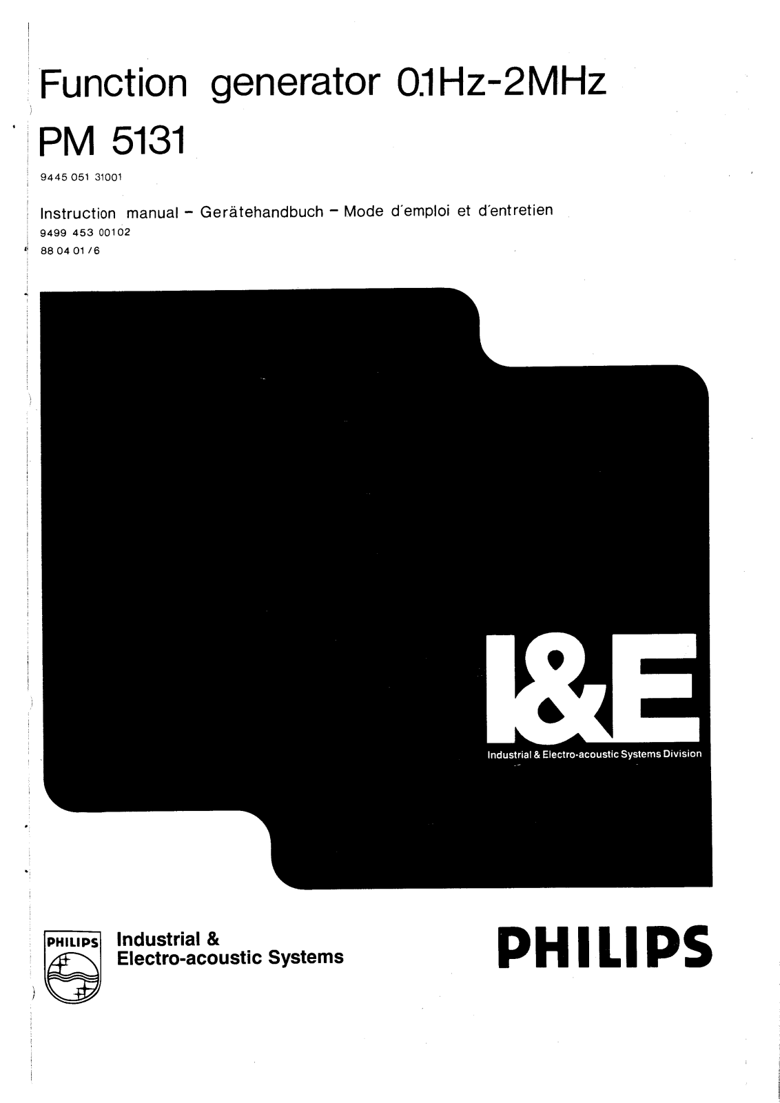 Philips PM-5131 Service Manual