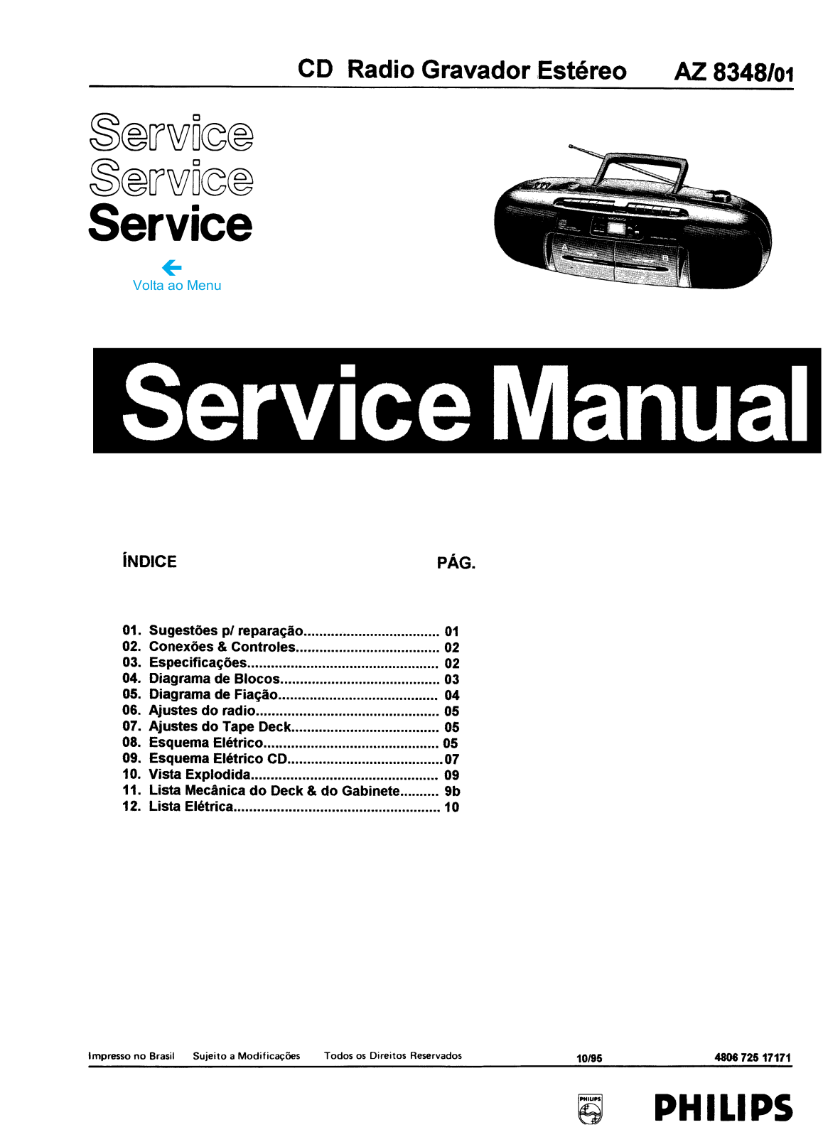 Philips AZ-8348 Service manual