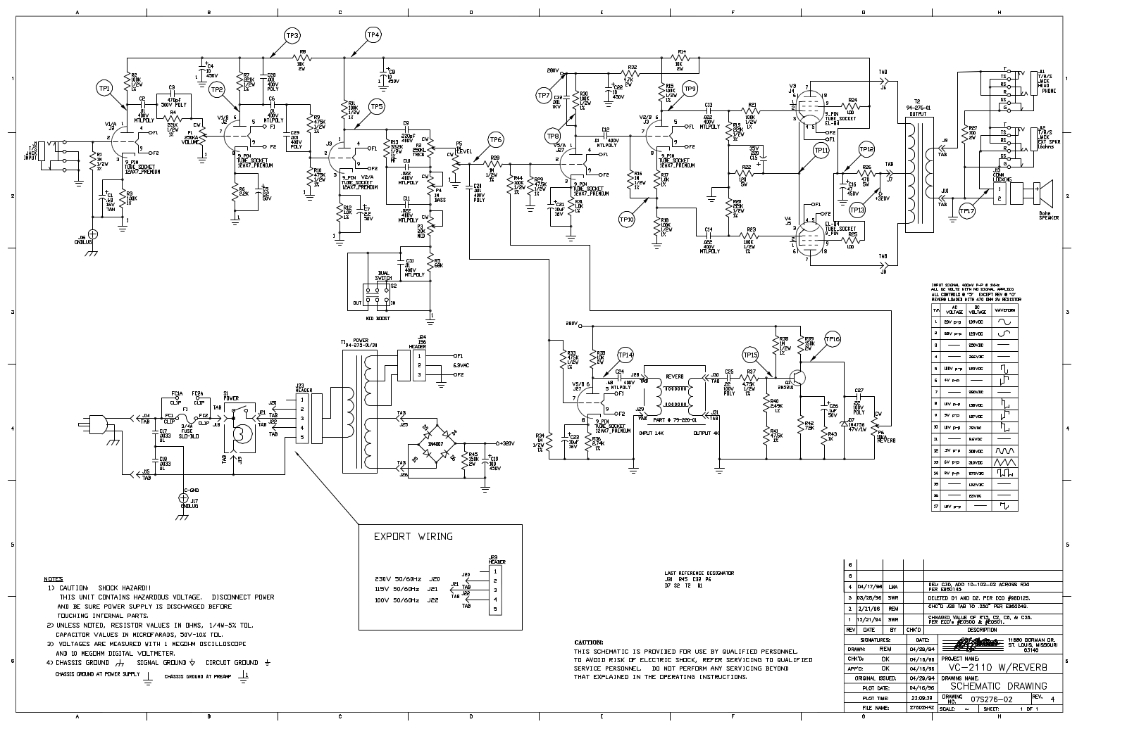 Crate vc2112r schematic