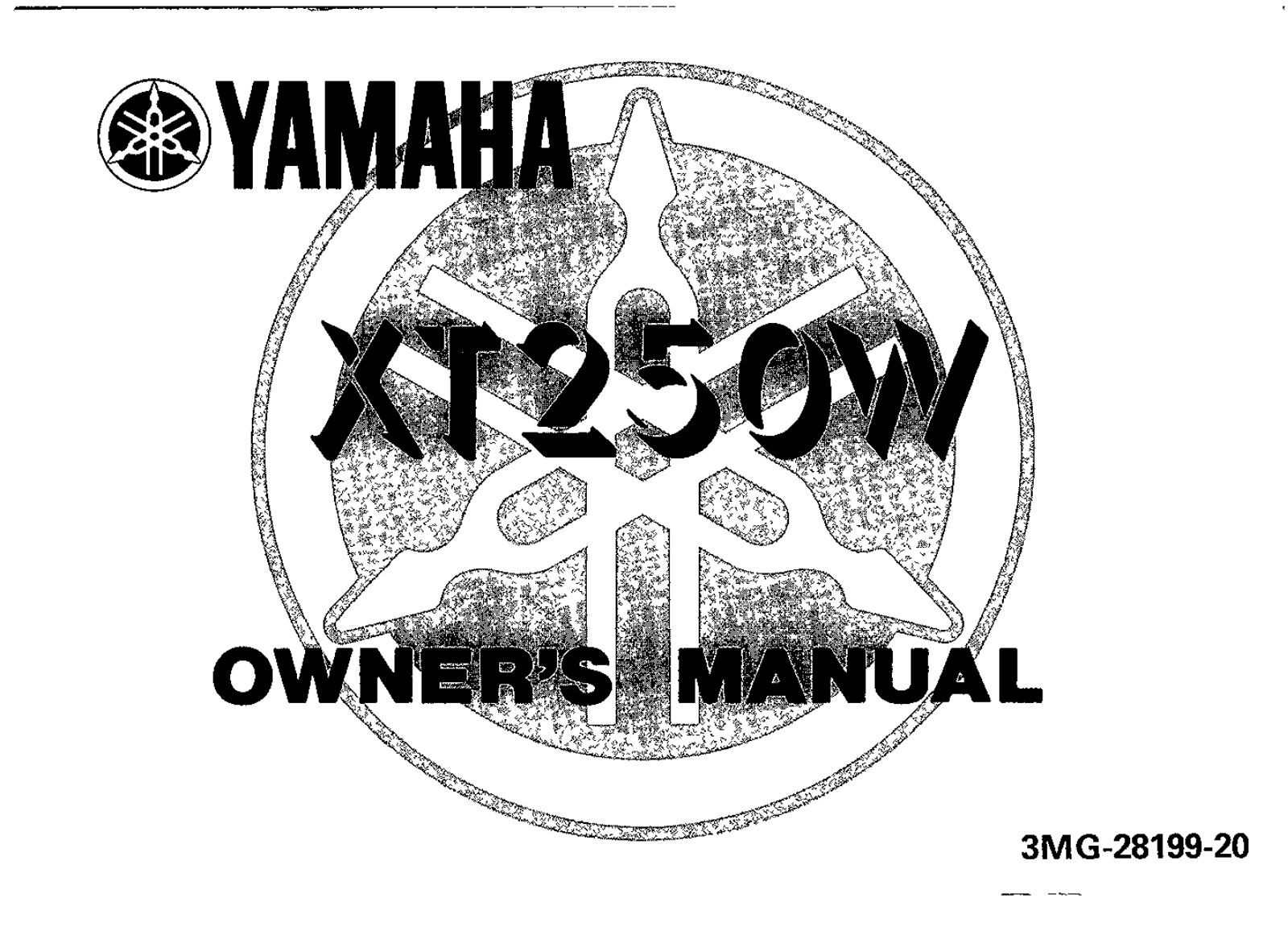 Yamaha XT250 W 1989 Owner's manual