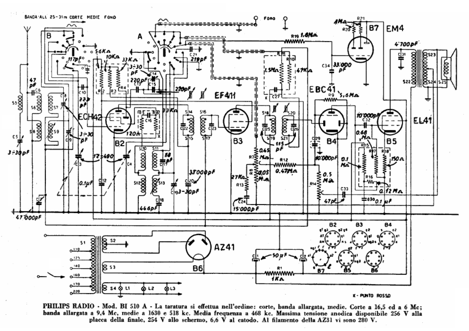 Philips bi510a schematic