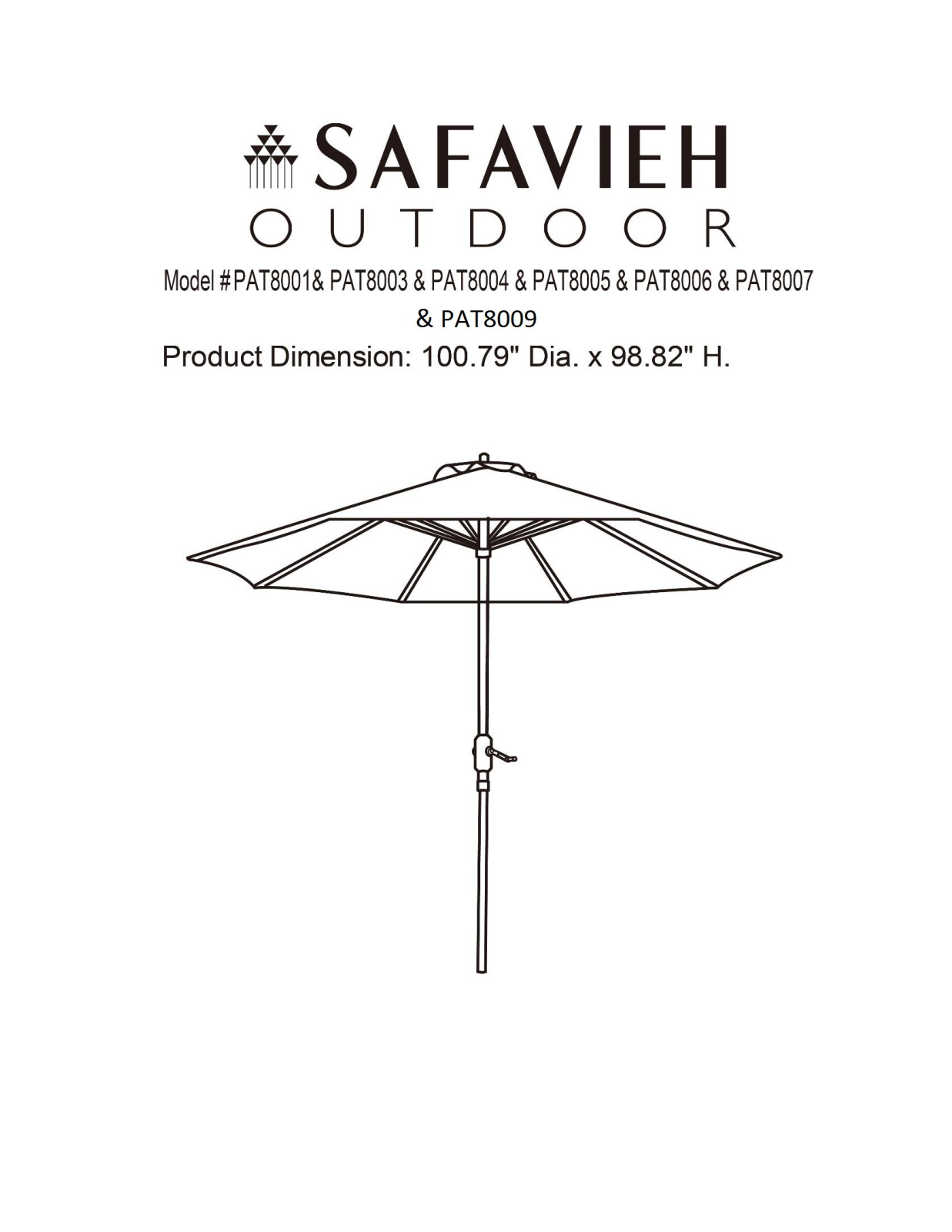 Safavieh PAT8007E Assembly Guide