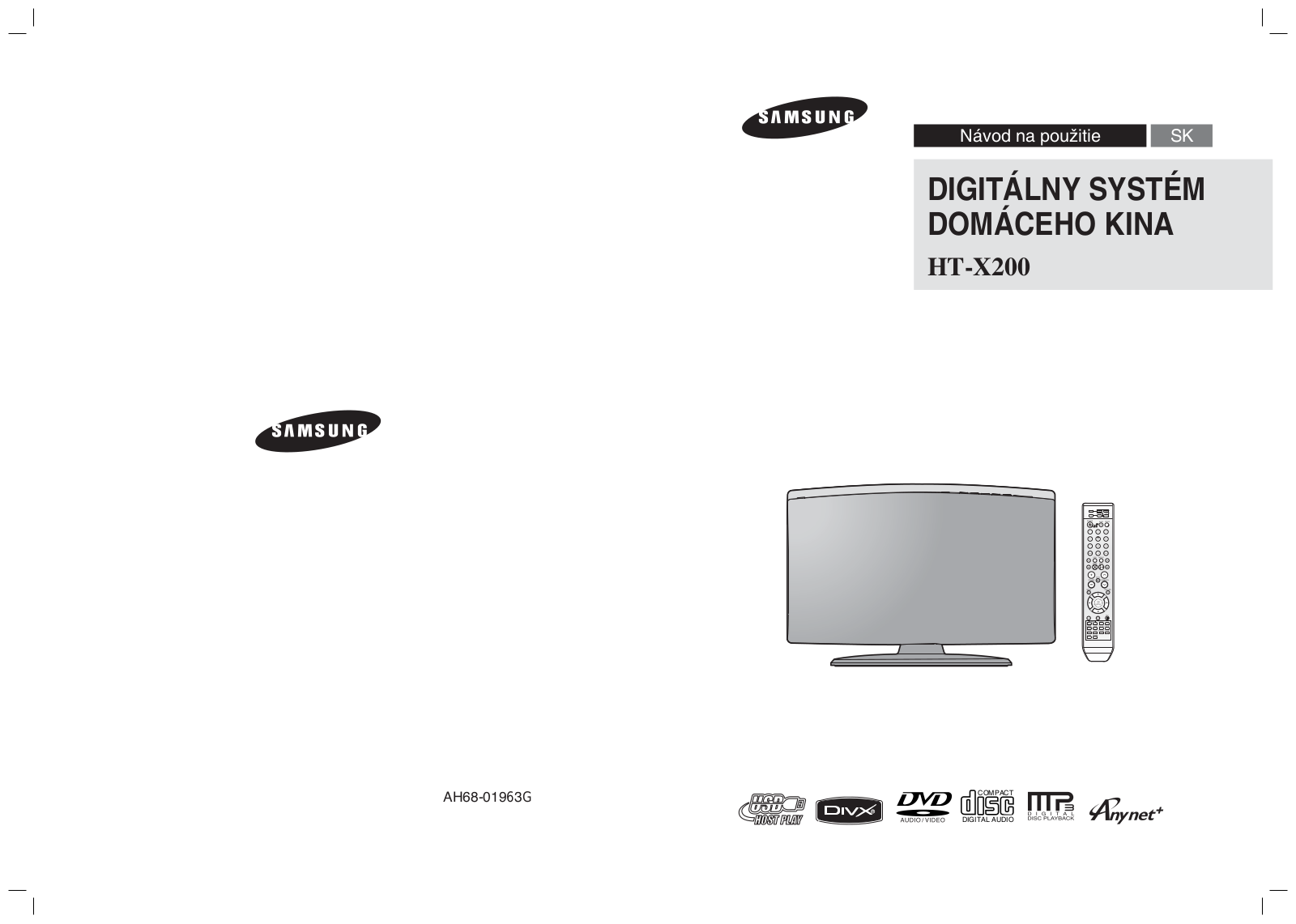 Samsung HT-X200, HT-X200R User Manual