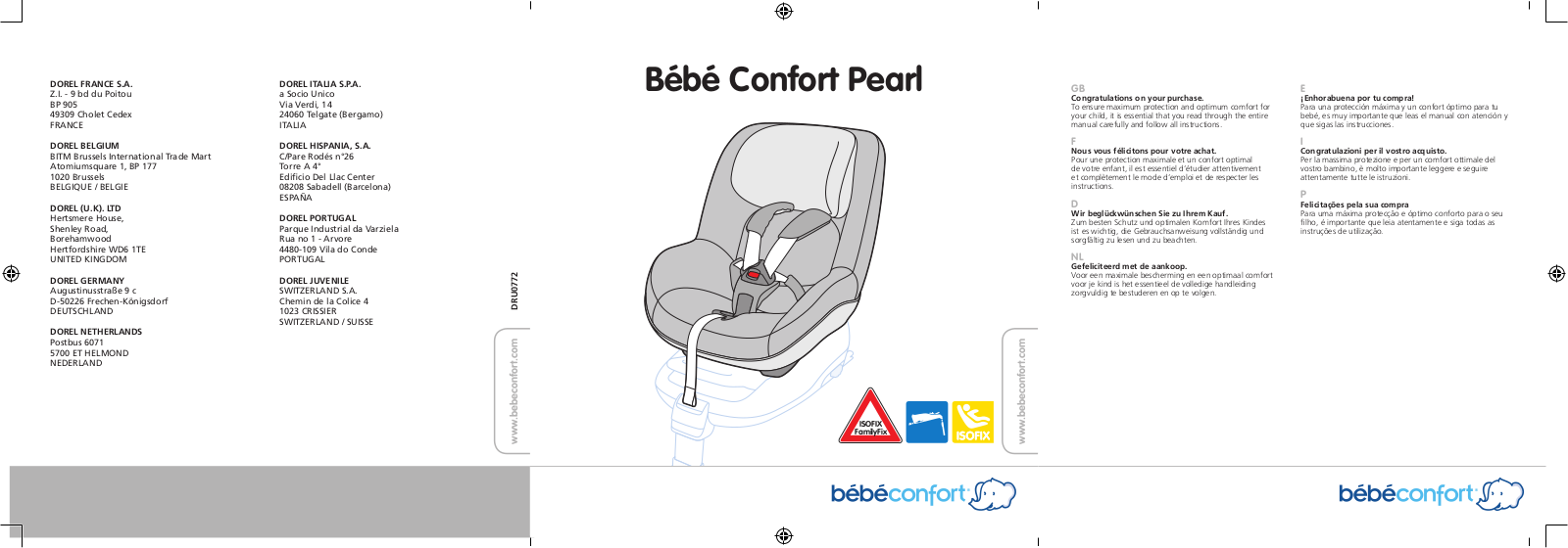 Bebeconfort PEARL User Manual