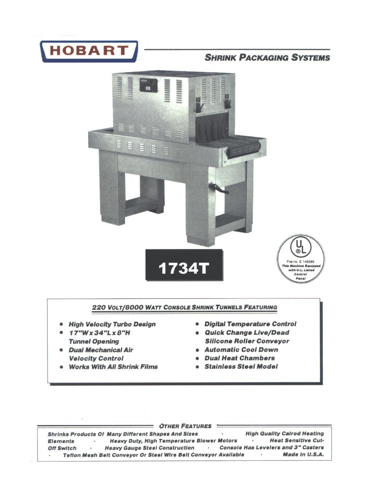 Hobart 1734T User Manual