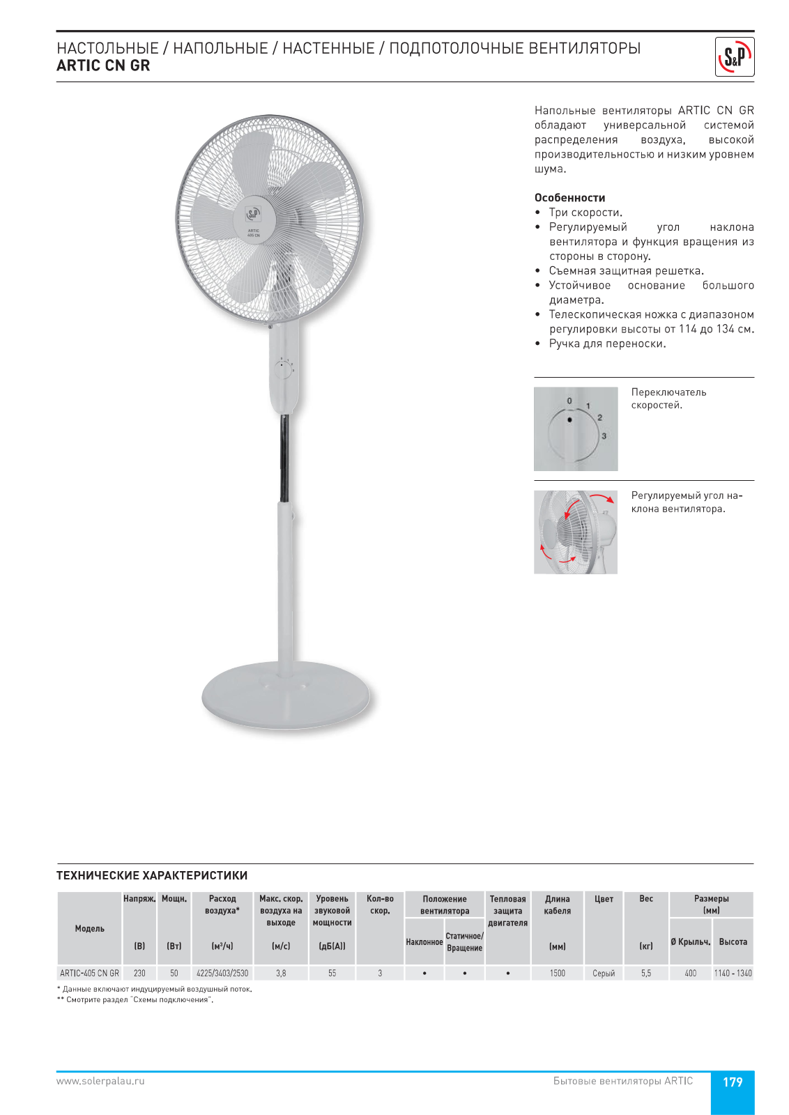 SOLER&PALAU Artic 405 CN GR User Manual