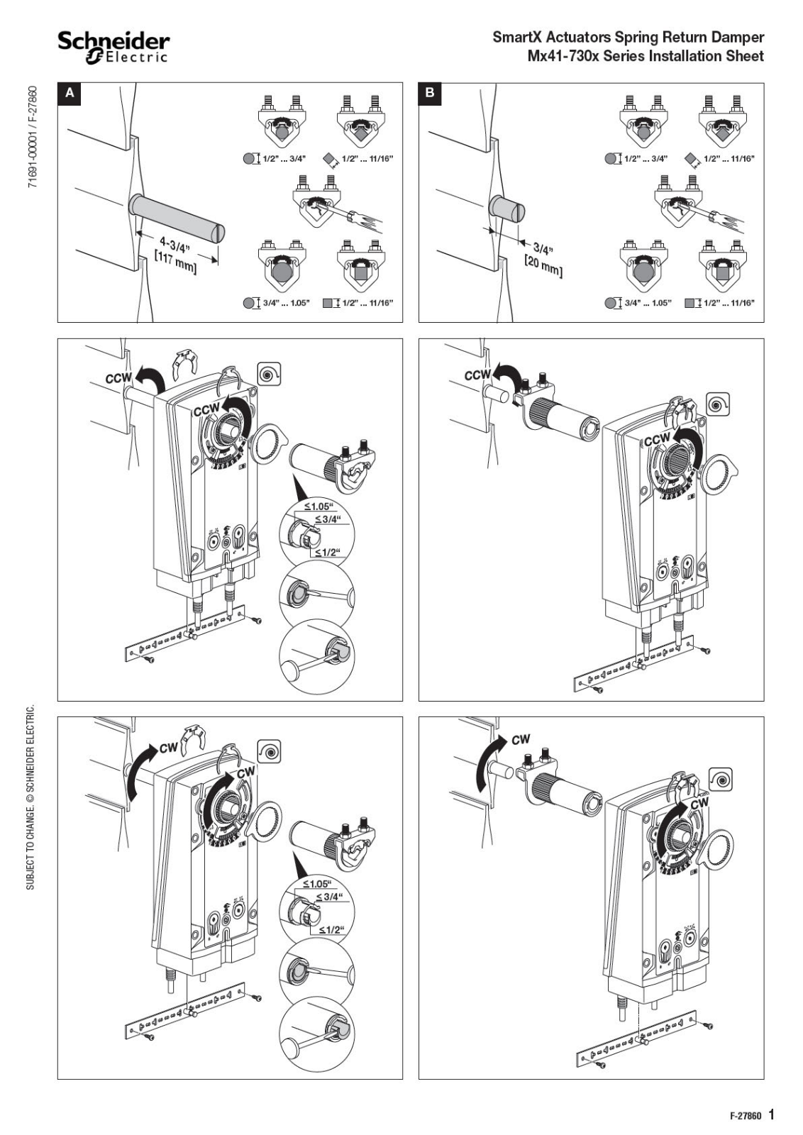 Schneider Electric Mx41-730x Installation Instructions