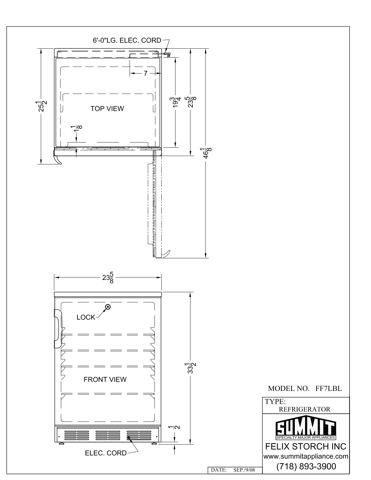 AccuCold FF7LBL User Manual