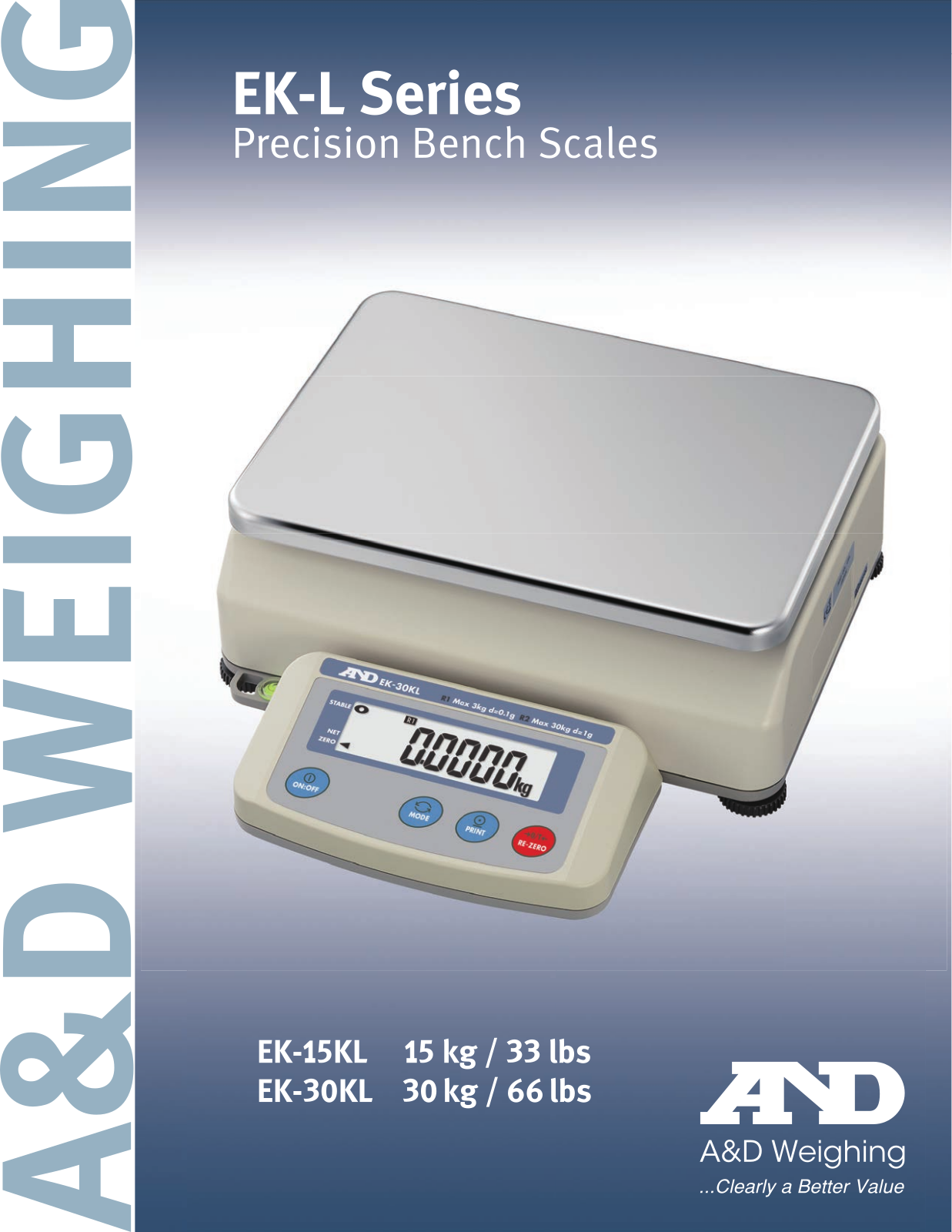 A&D Weighing EK-15KL, EK-30KL Data Sheet