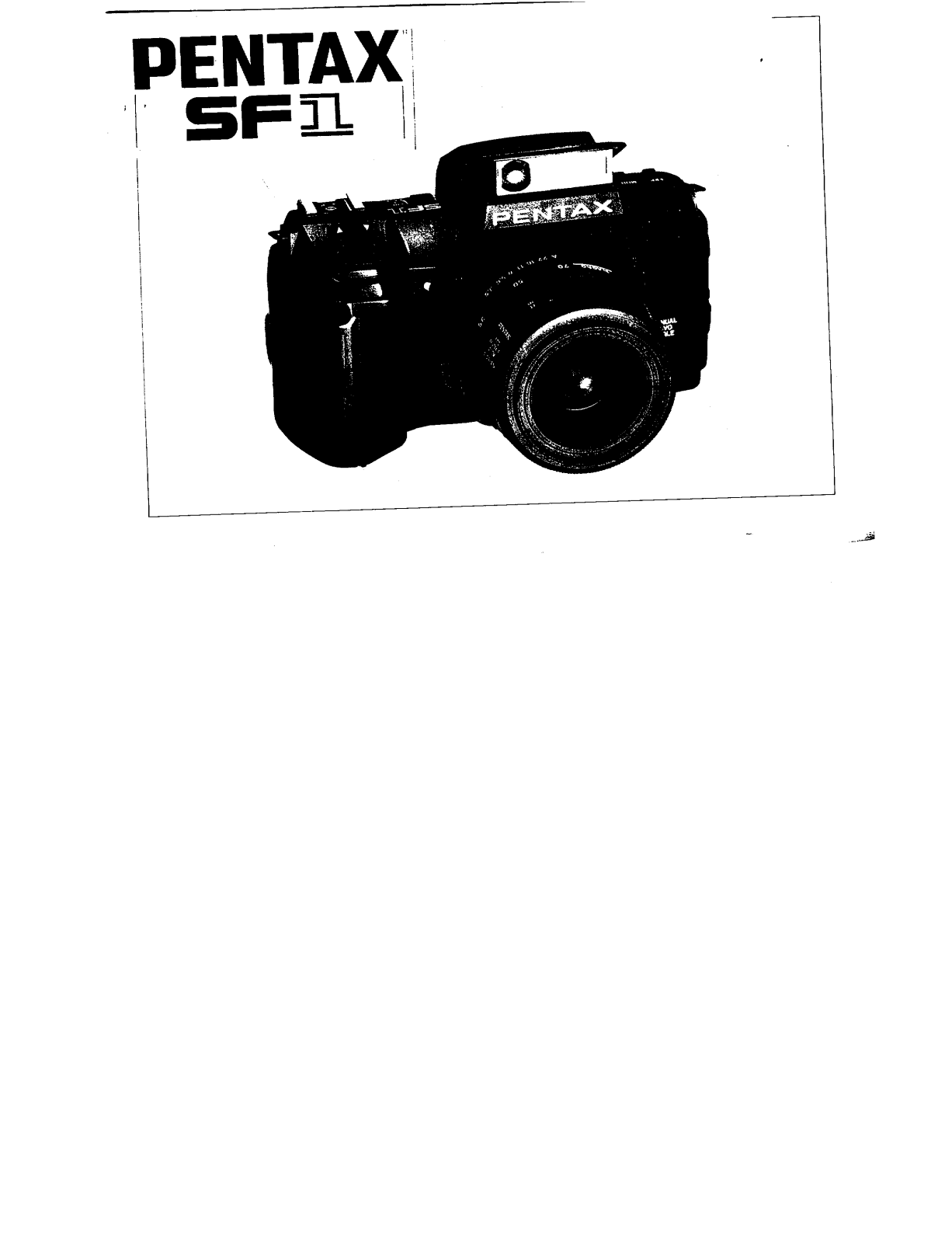 Pentax SF-1 Instruction Manual