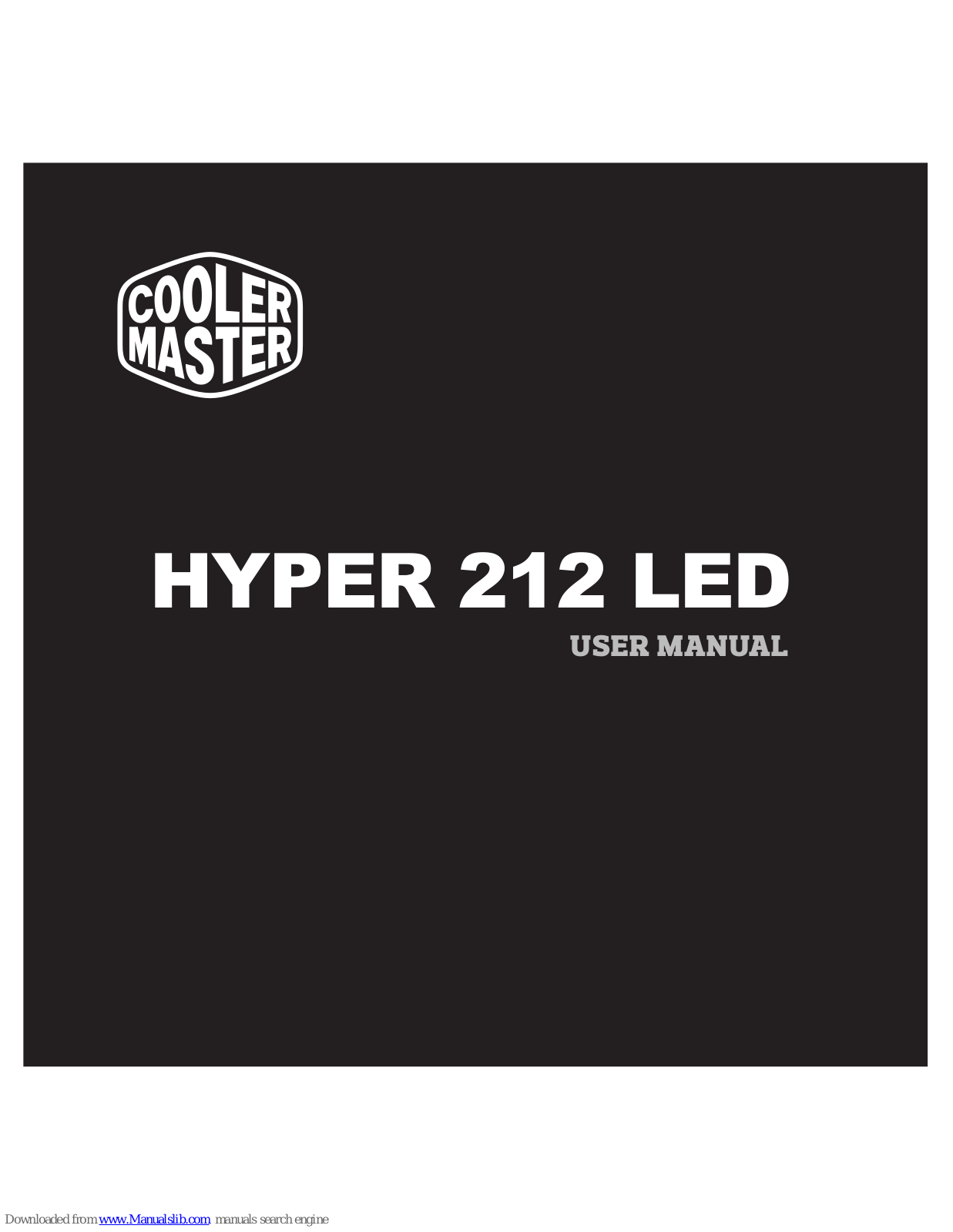 Cooler Master HYPER 212 LED, HYPER 212 LED TURBO User Manual