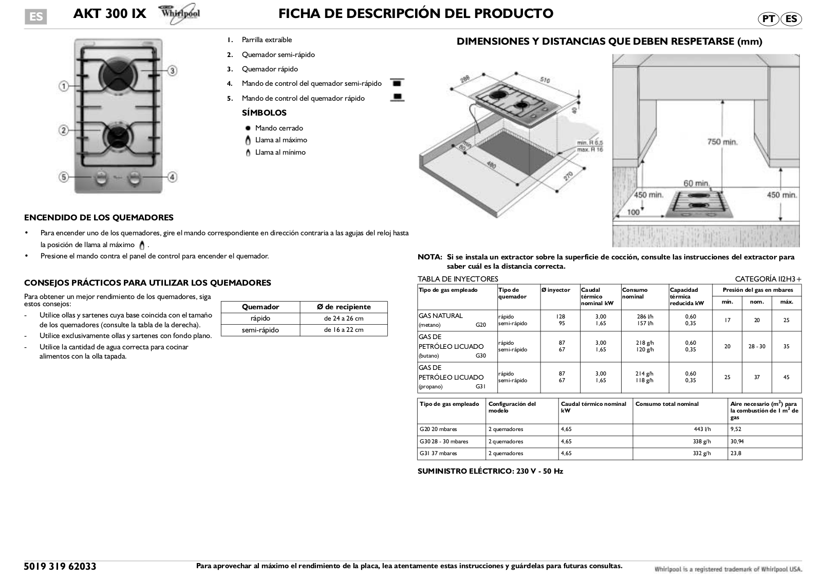 Whirlpool AKT 300/IX User Manual