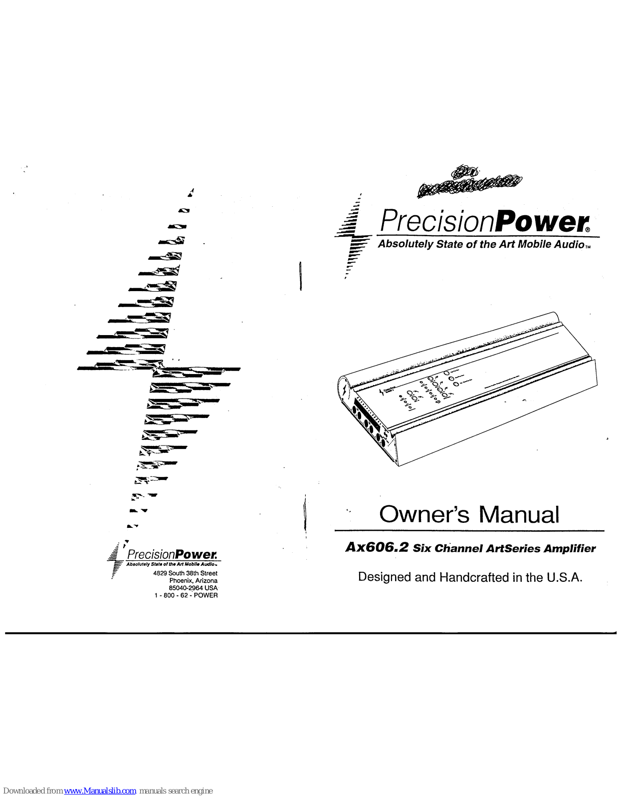 Precision Power Art Ax606.2 Owner's Manual