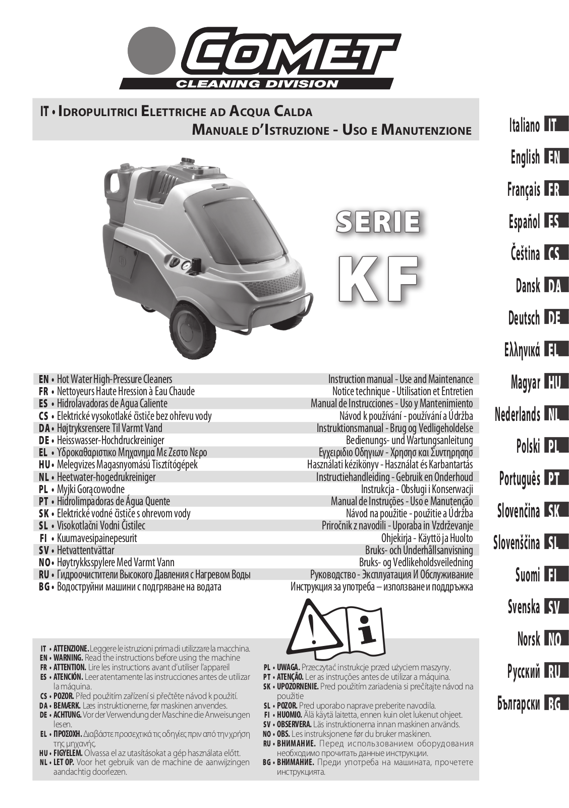 Comet KF classic, KF extra Instruction Manual