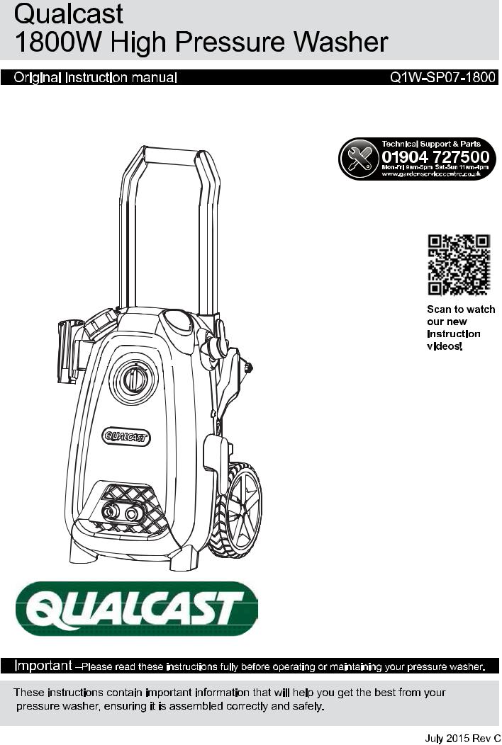 Qualcast Q1W-SP09-1800 Instruction manual