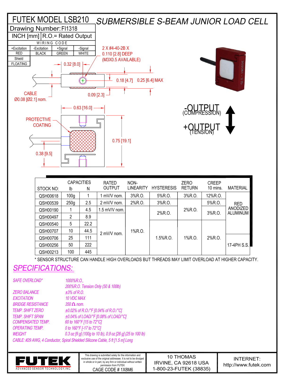 FUTEK LSB210 Service Manual