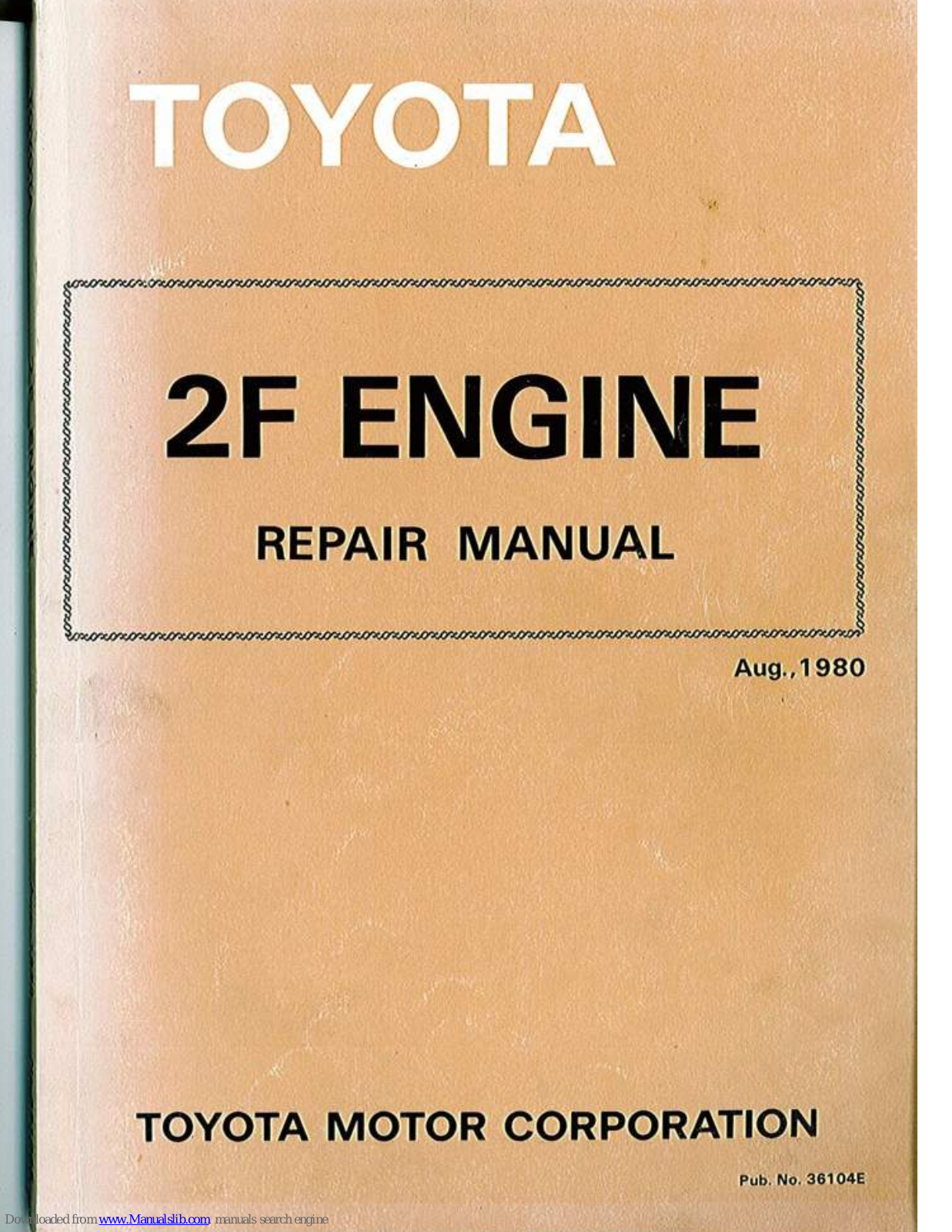 Toyota 2F Repair Manual
