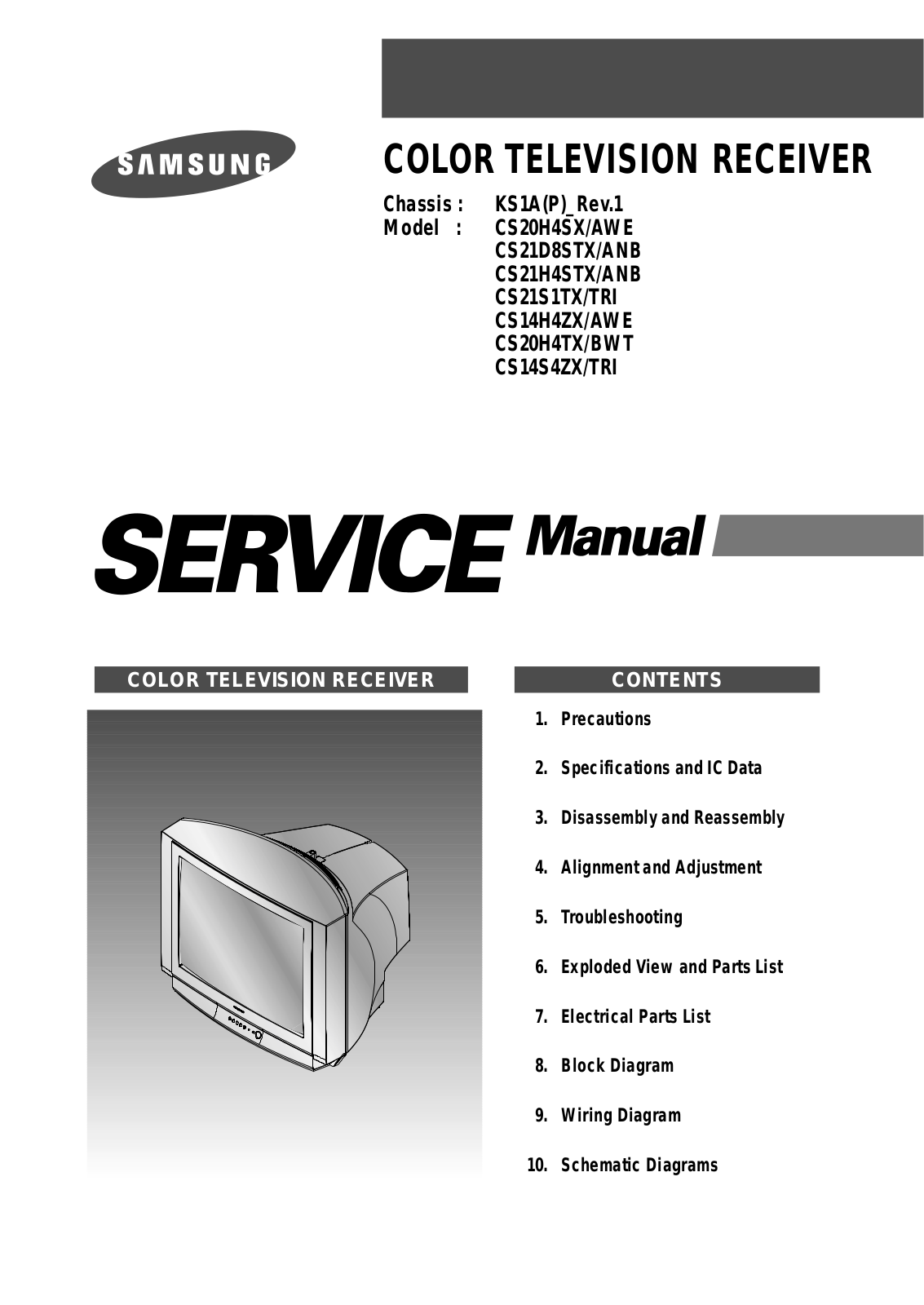 SAMSUNG CS-20 Service Manual