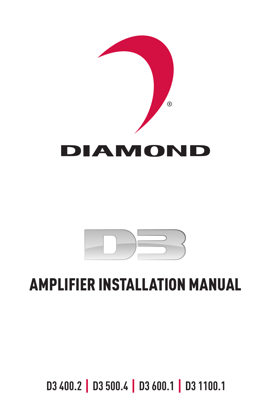 Diamond D3 600.1, D3 1100.1, D3 500.4, D3 400.2 User Manual