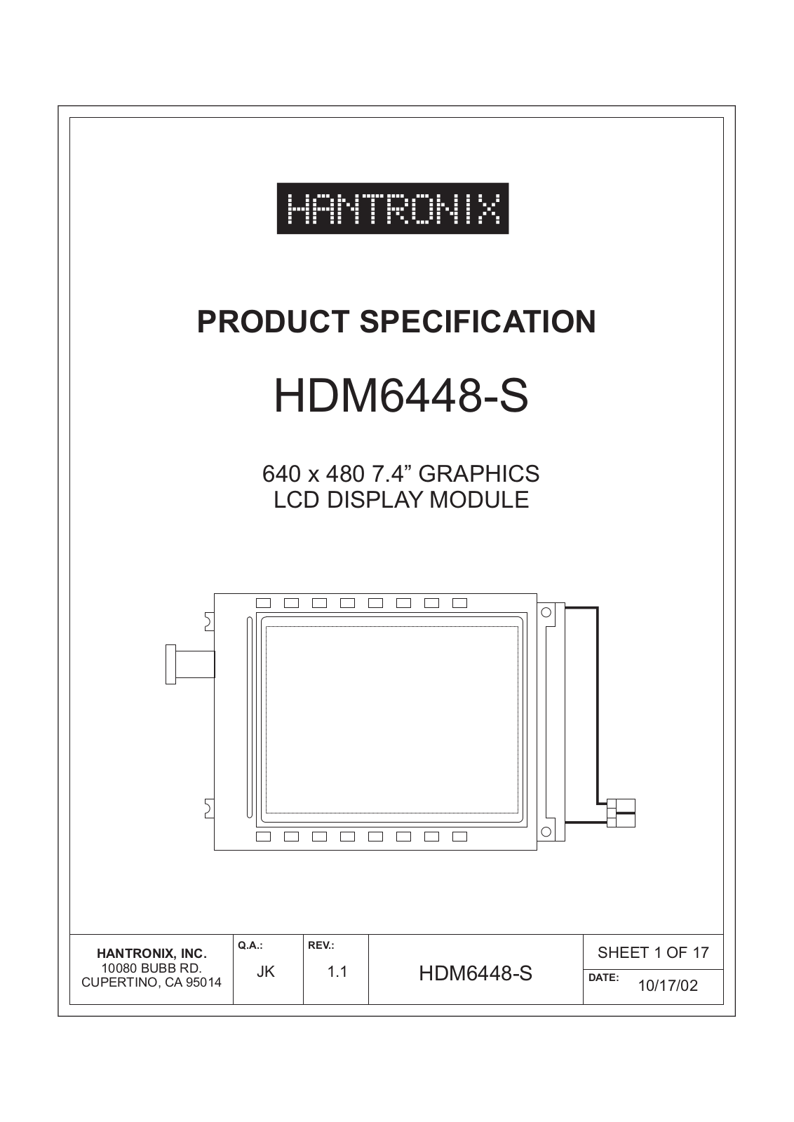 HANTRONIX HDM6448-S Datasheet