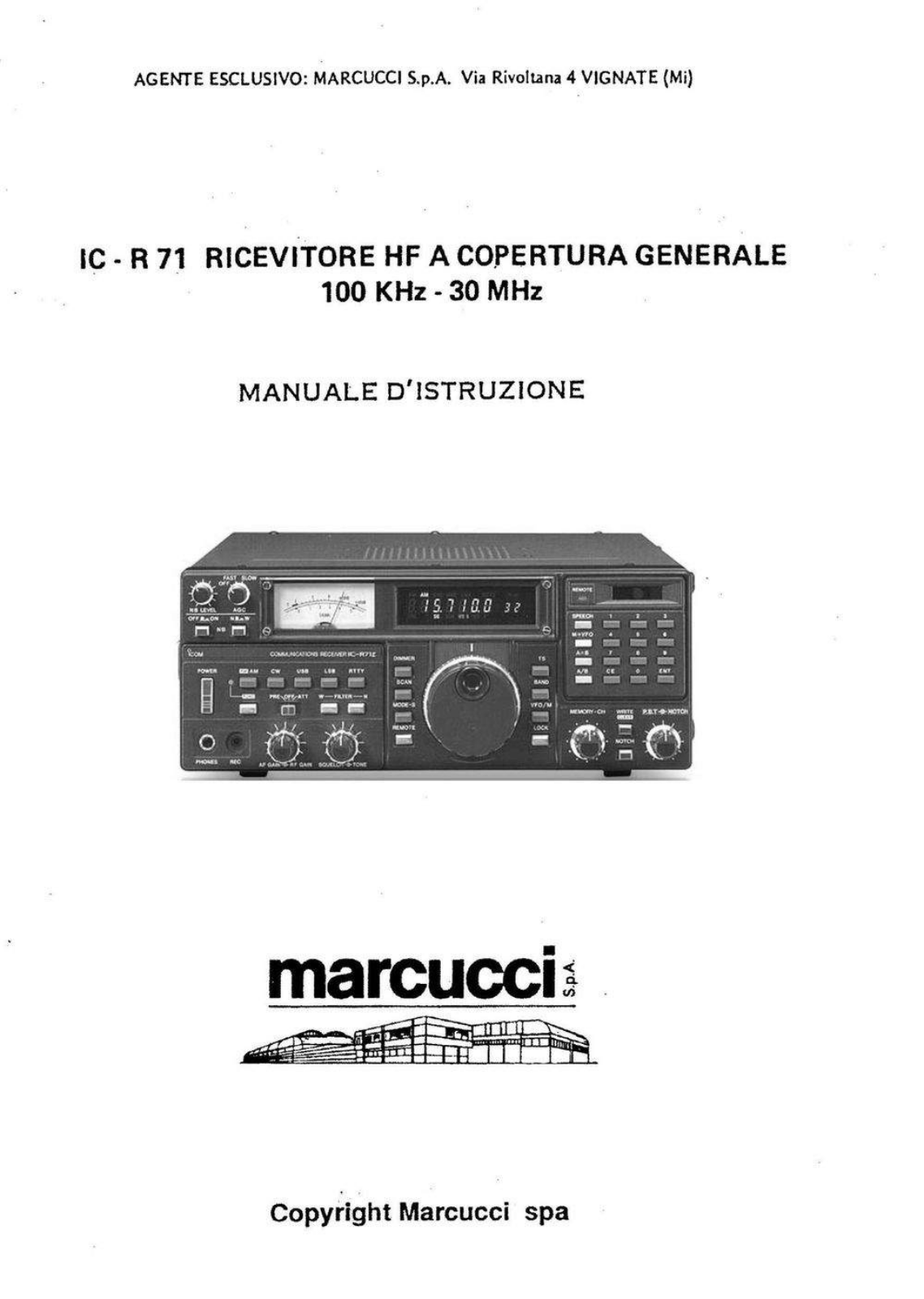 ICOM IC-R71E User guide