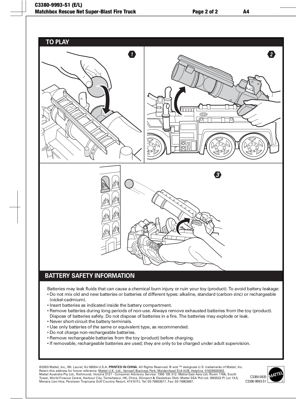 Fisher-Price 91753 Instruction Sheet