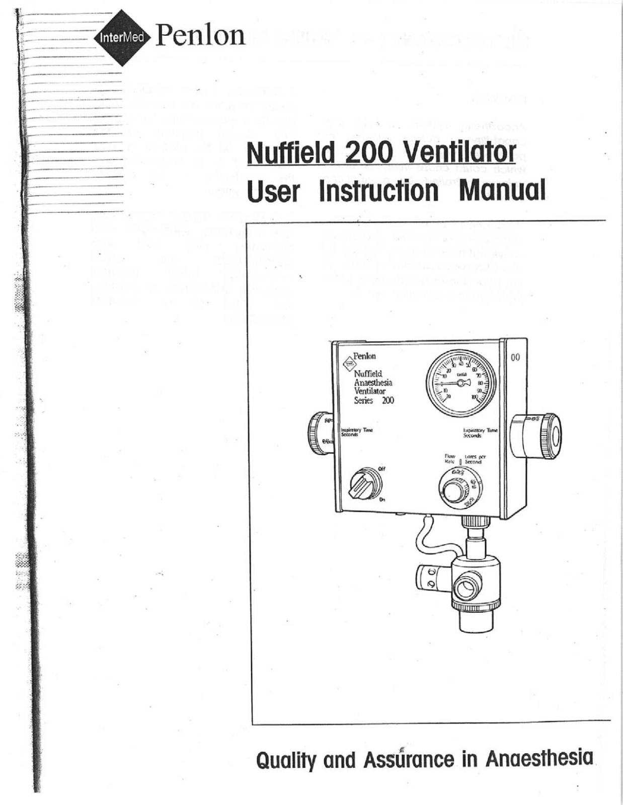 Penlon Nuffield 200 User manual